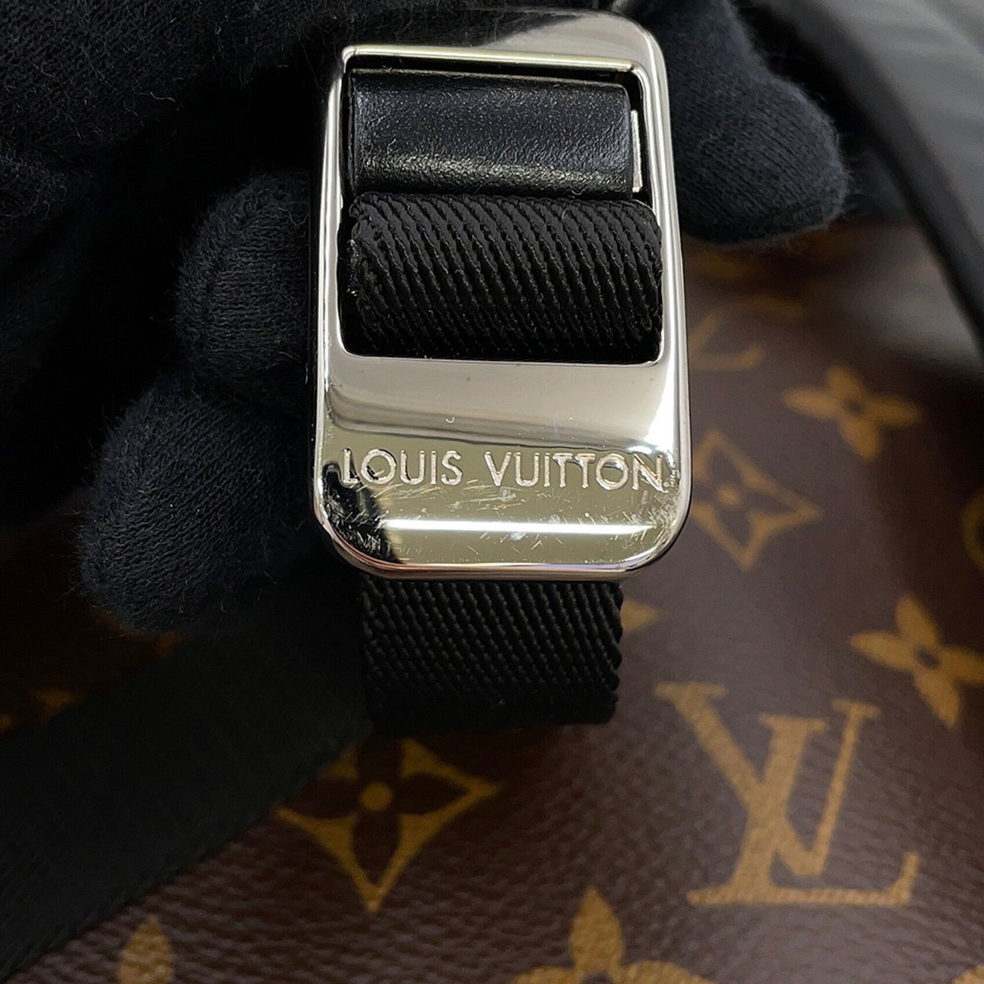Louis Vuitton Brown Monogram Macassar Noir Monogram Backpack (Pre-Owned)