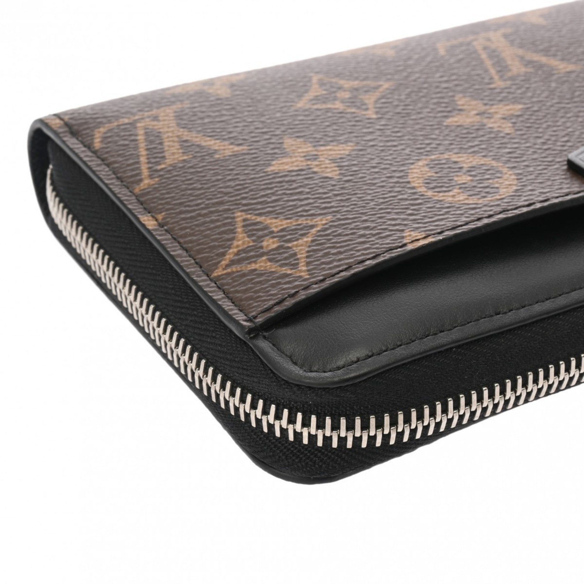 Louis Vuitton Black Brown Monogram Monogram Long Wallet (Bi-Fold) (Pre-Owned)