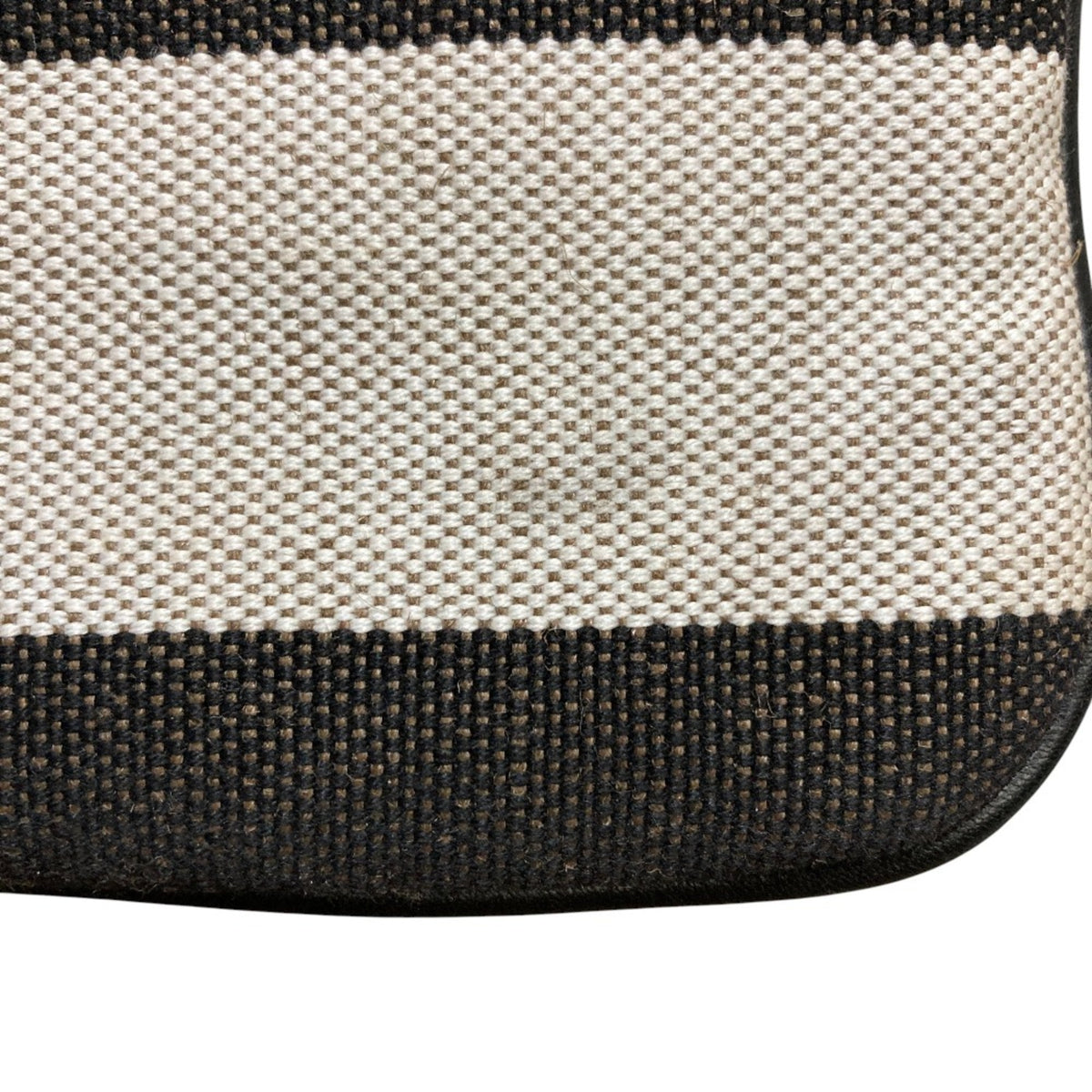 Burberry Black Brown White Canvas Shoulder Bag (Pre-Owned)