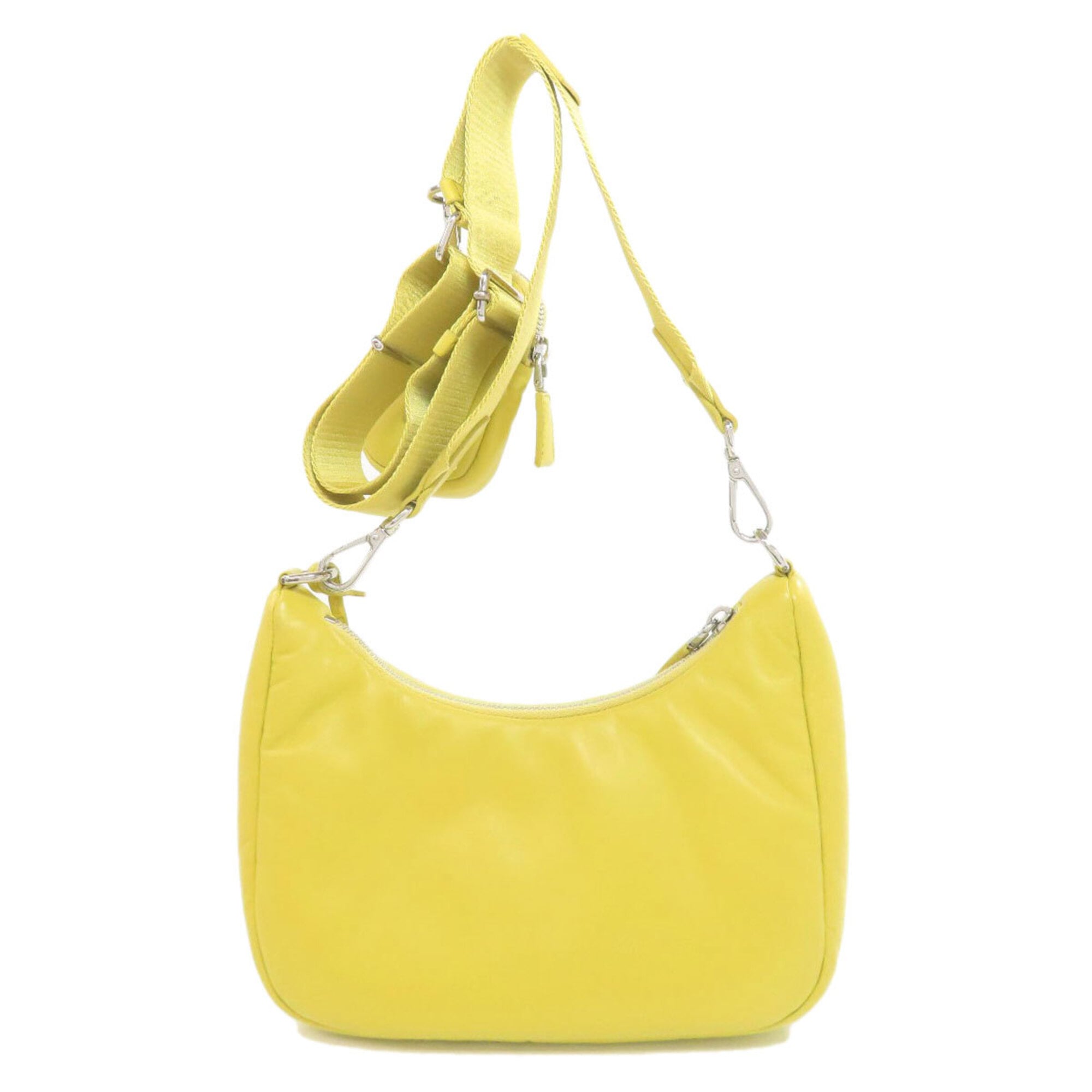 Prada Yellow Leather Shoulder Bag (Pre-Owned)