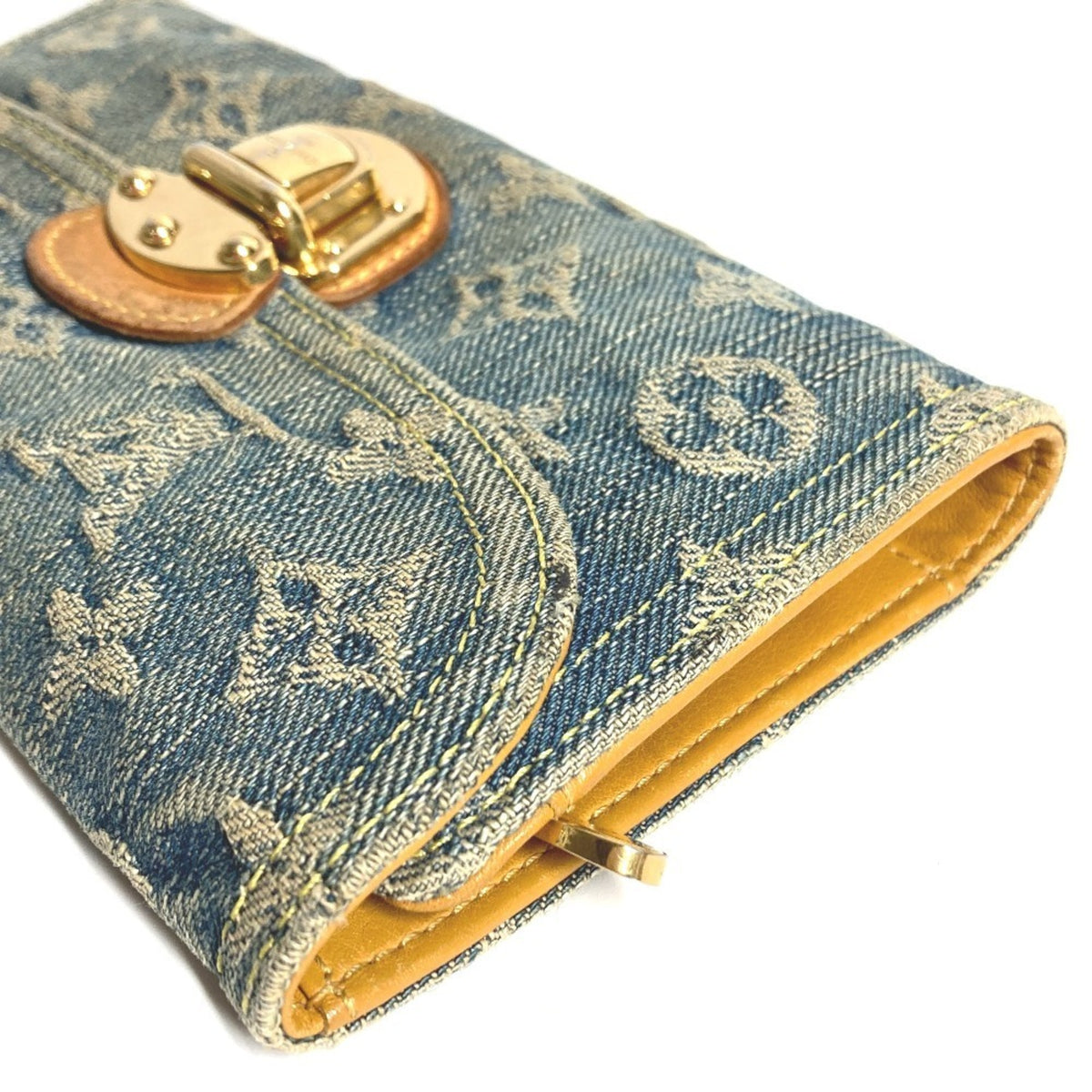 Louis Vuitton Blue Monogram Monogram Denim Canvas Long Wallet (Bi-Fold) (Pre-Owned)