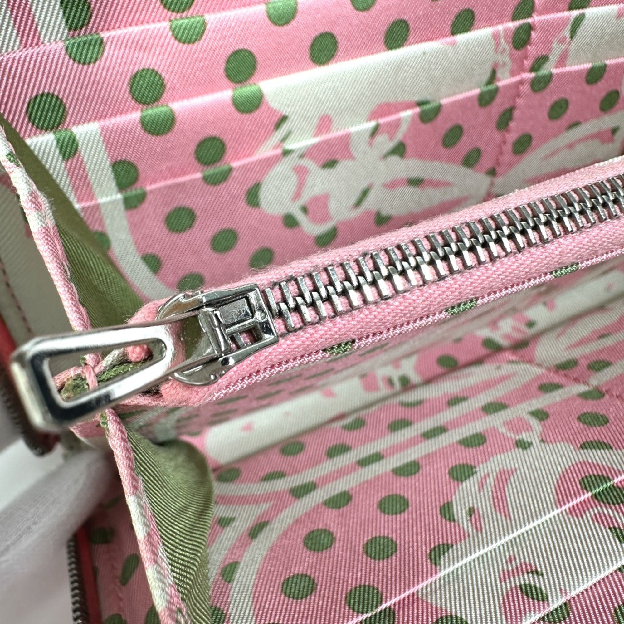 Hermes Pink Leather Long Wallet (Bi-Fold) (Pre-Owned)