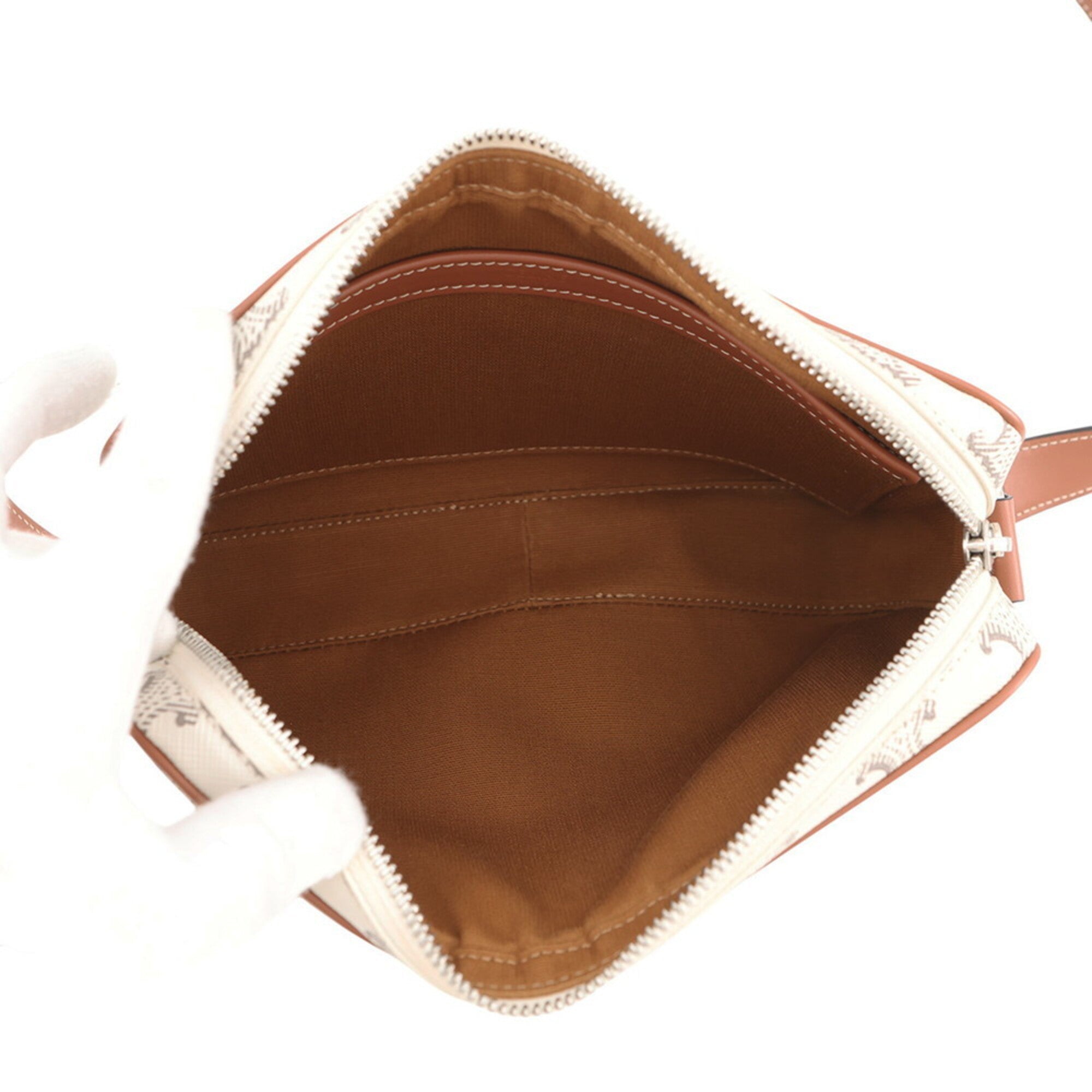 Celine Brown Ivory Pvc Leather Handbag Messenger Bag Shoulder Bag (Pre-Owned)