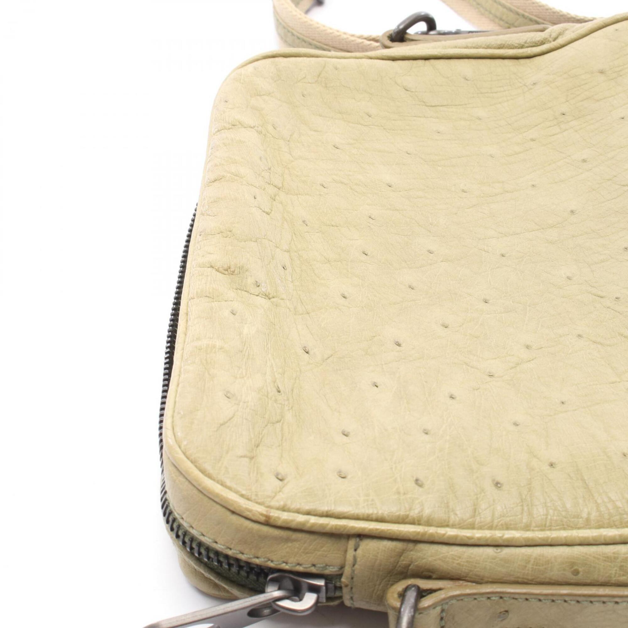 Bottega Veneta Green Leather Handbag Shoulder Bag (Pre-Owned)