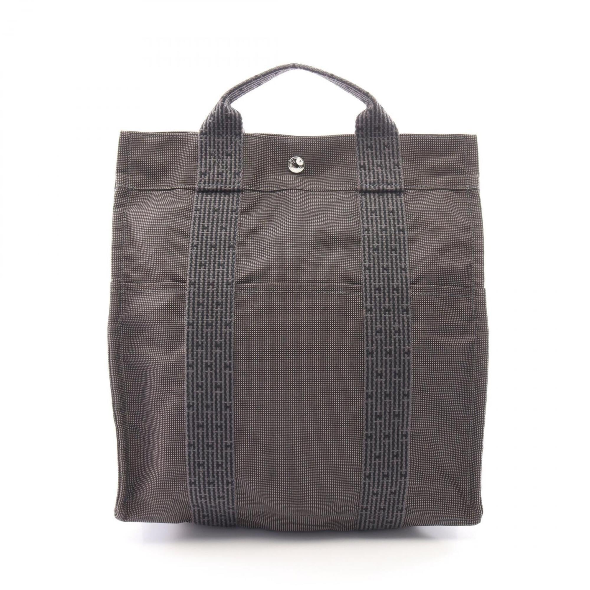 Hermes Gray Canvas Backpack (Pre-Owned)