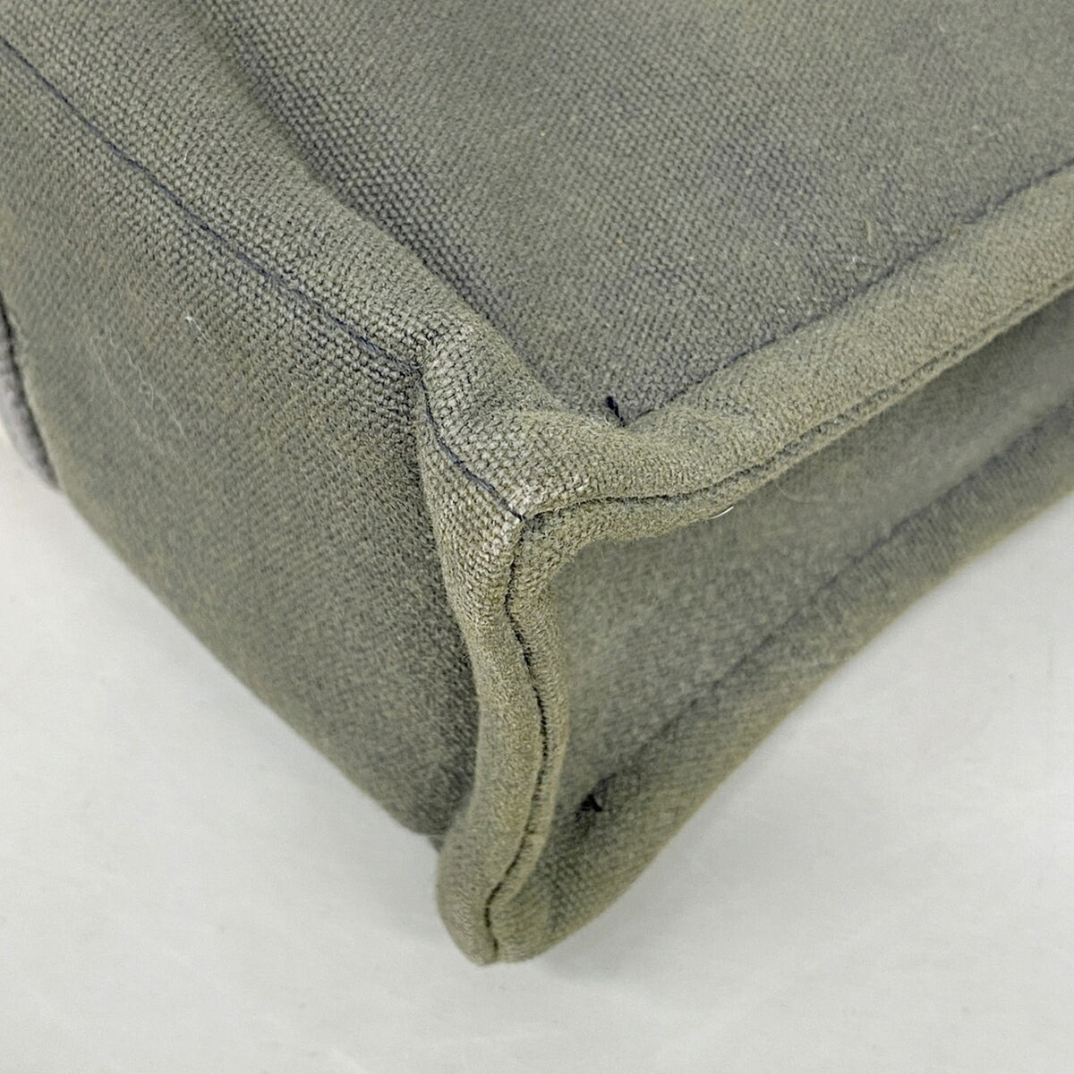 Hermes Gray Canvas Tote Bag (Pre-Owned)