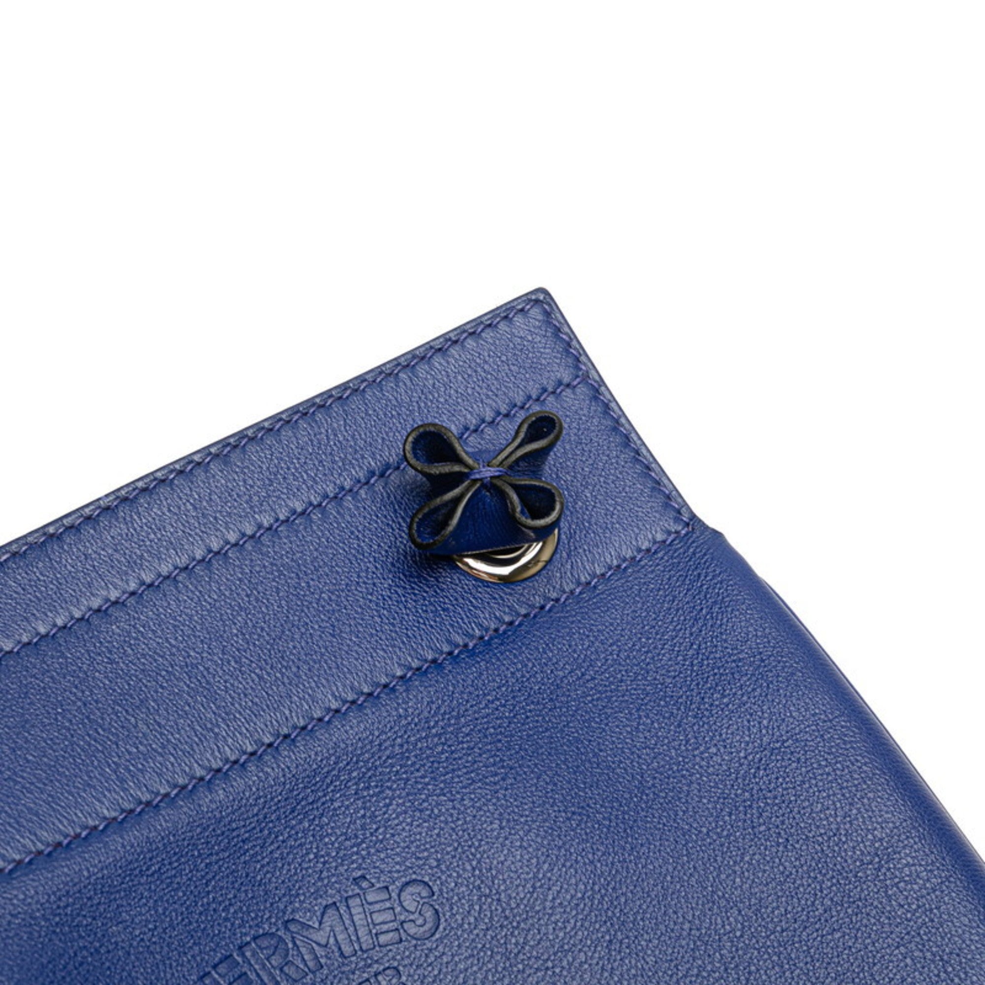 Hermes Blue Swift Leather Shoulder Bag (Pre-Owned)