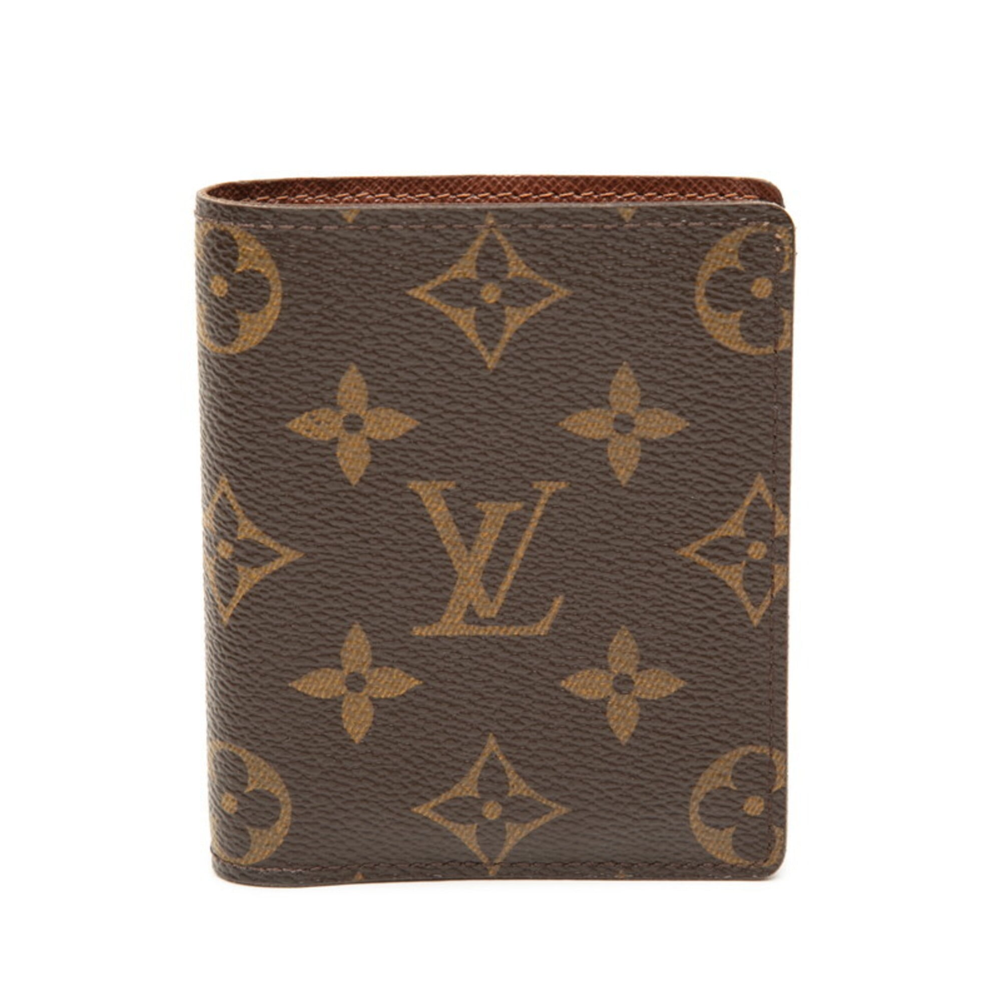 Louis Vuitton Monogram Brown Pvc Leather Wallet (Bi-Fold) (Pre-Owned)