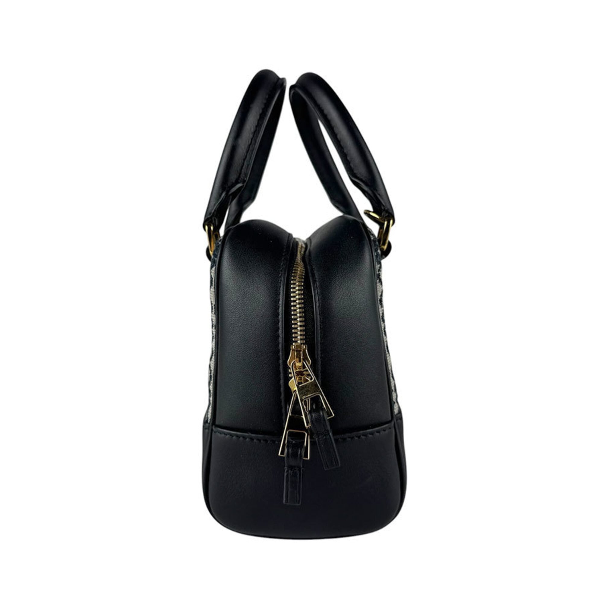 Loewe Black Navy Leather Jacquard Handbag Shoulder Bag (Pre-Owned)