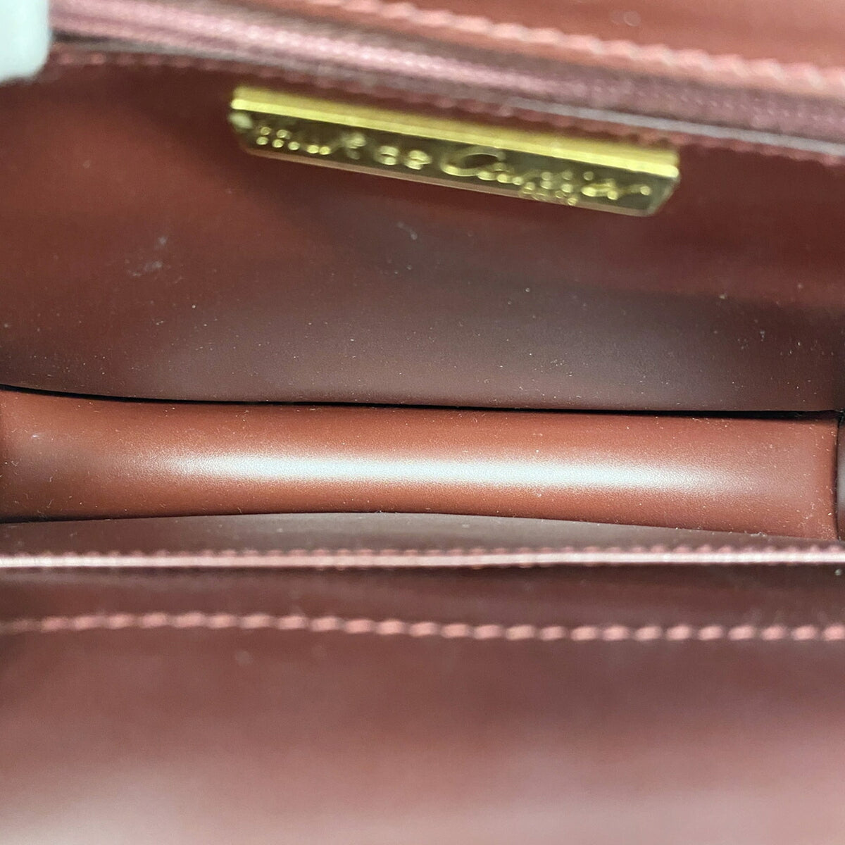 Cartier Bordeaux Leather Shoulder Bag (Pre-Owned)