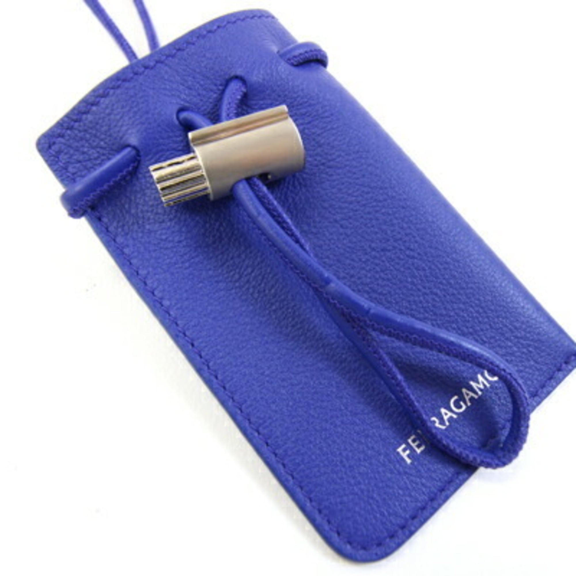 Salvatore Ferragamo Blue Leather Pouch (Pre-Owned)