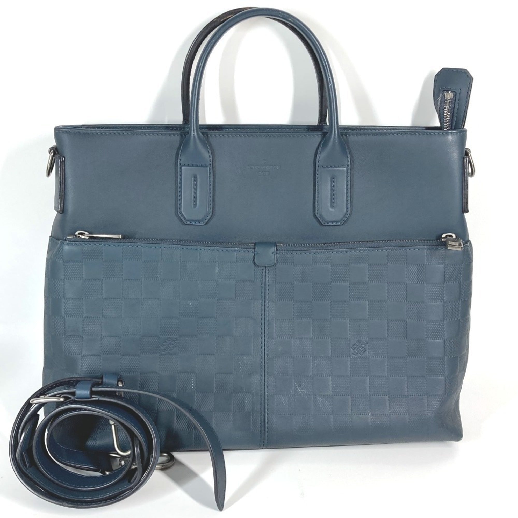 Louis Vuitton Cosmos Navy Damier Infini Shoulder Bag Tote Bag (Pre-Owned)