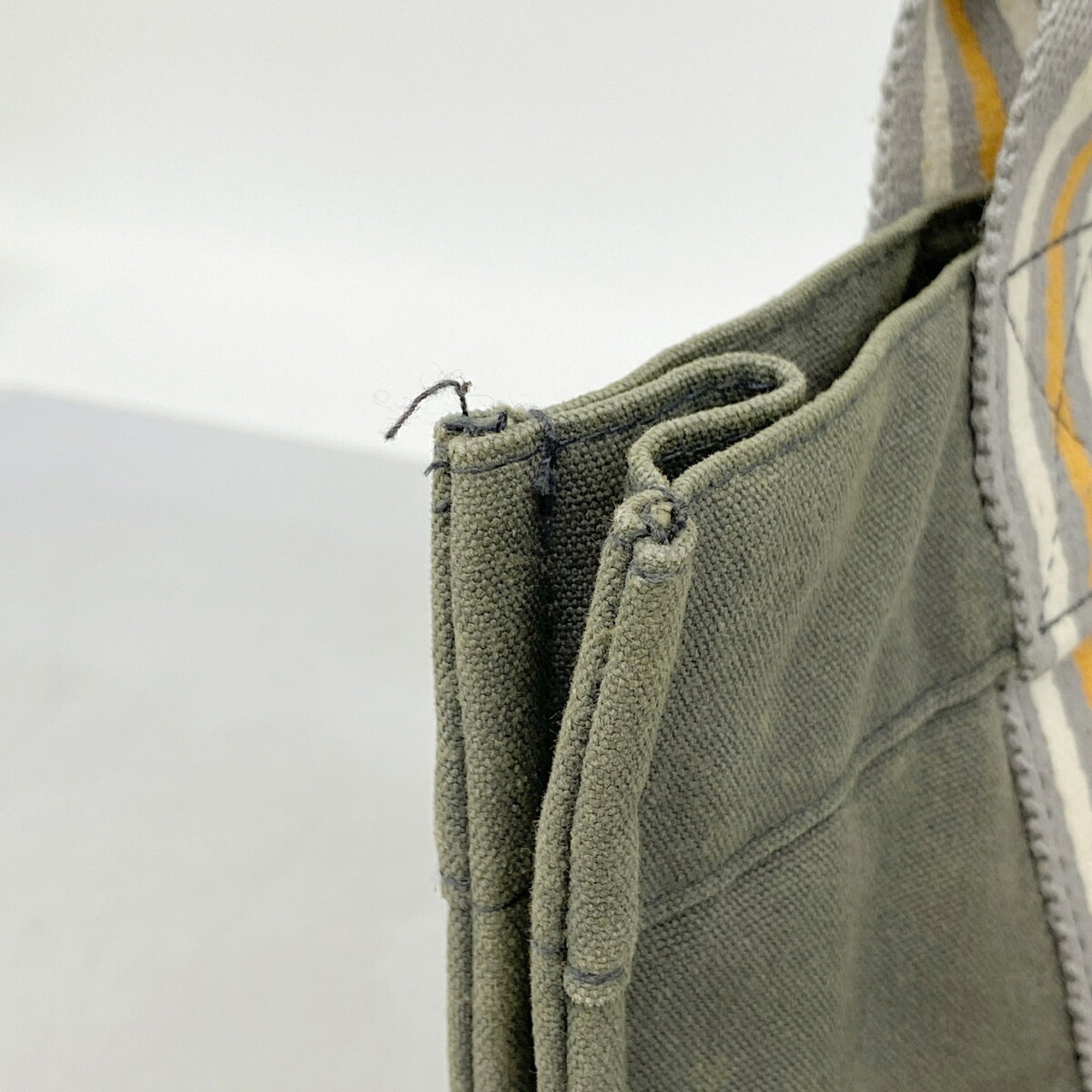 Hermes Gray Canvas Tote Bag (Pre-Owned)
