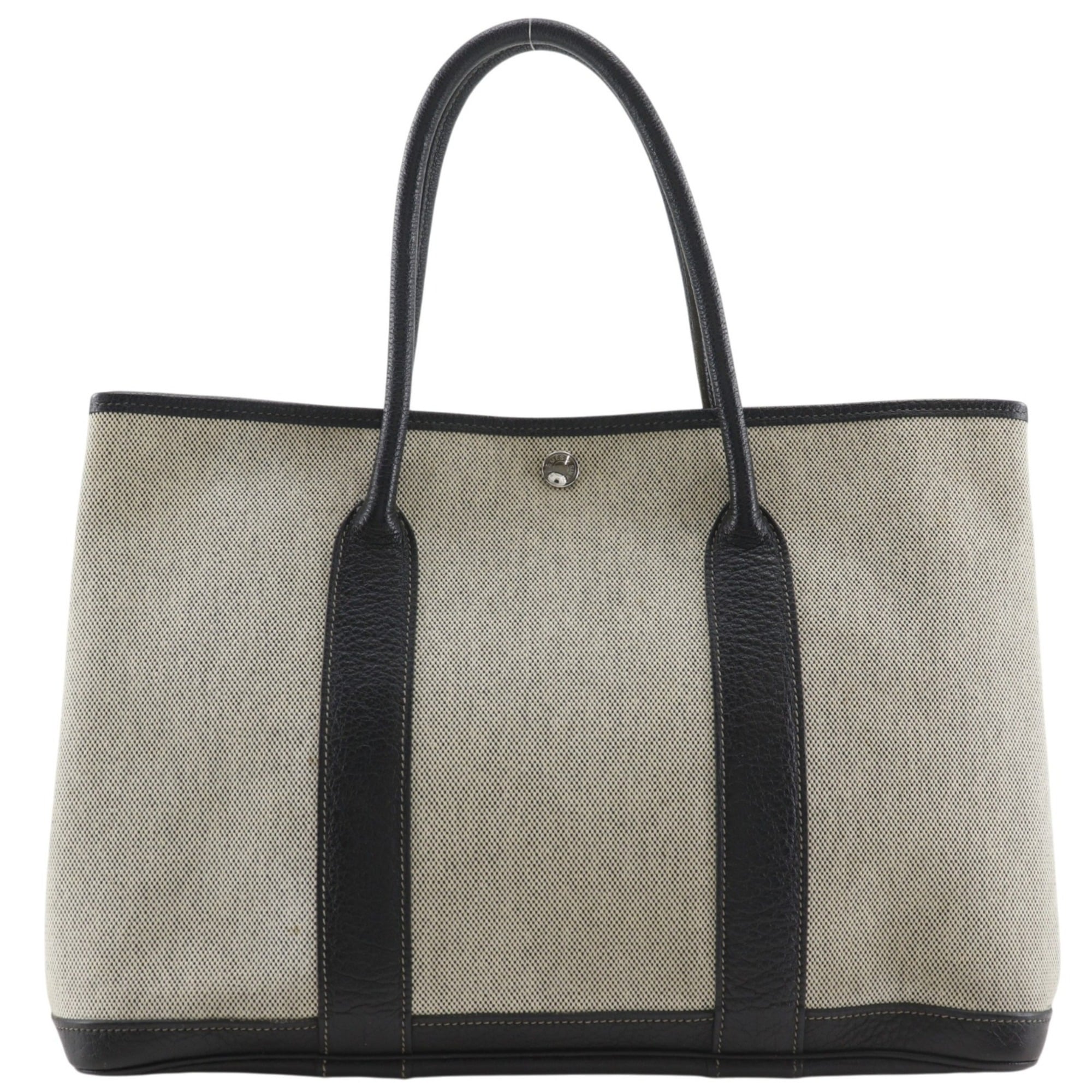 Hermes Garden Gray Toile H Tote Bag (Pre-Owned)