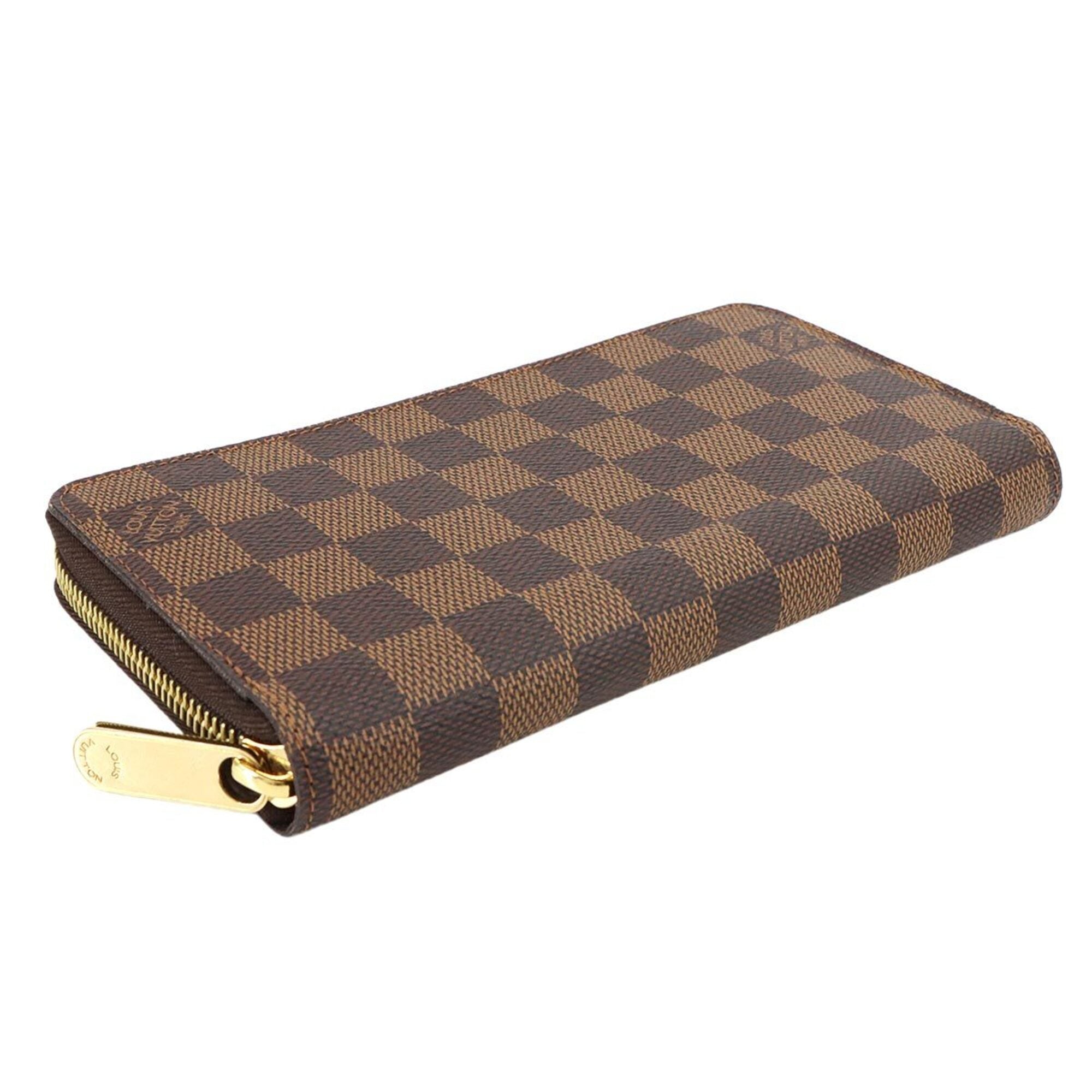 Louis Vuitton Damier Canvas Ebene Damier Canvas Long Wallet (Bi-Fold) (Pre-Owned)