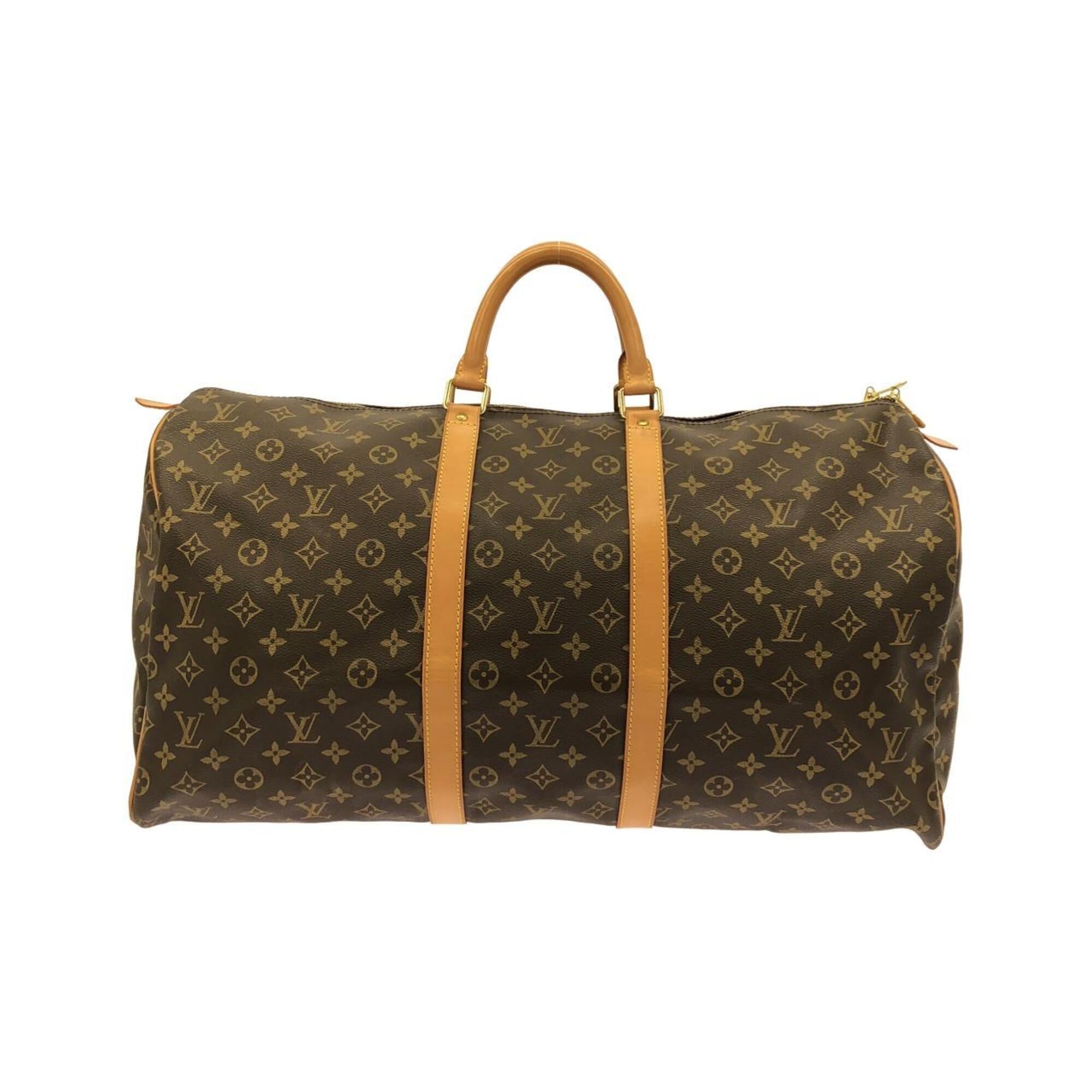 Louis Vuitton Monogram Marron Coated Canvas Boston Bag (Pre-Owned)