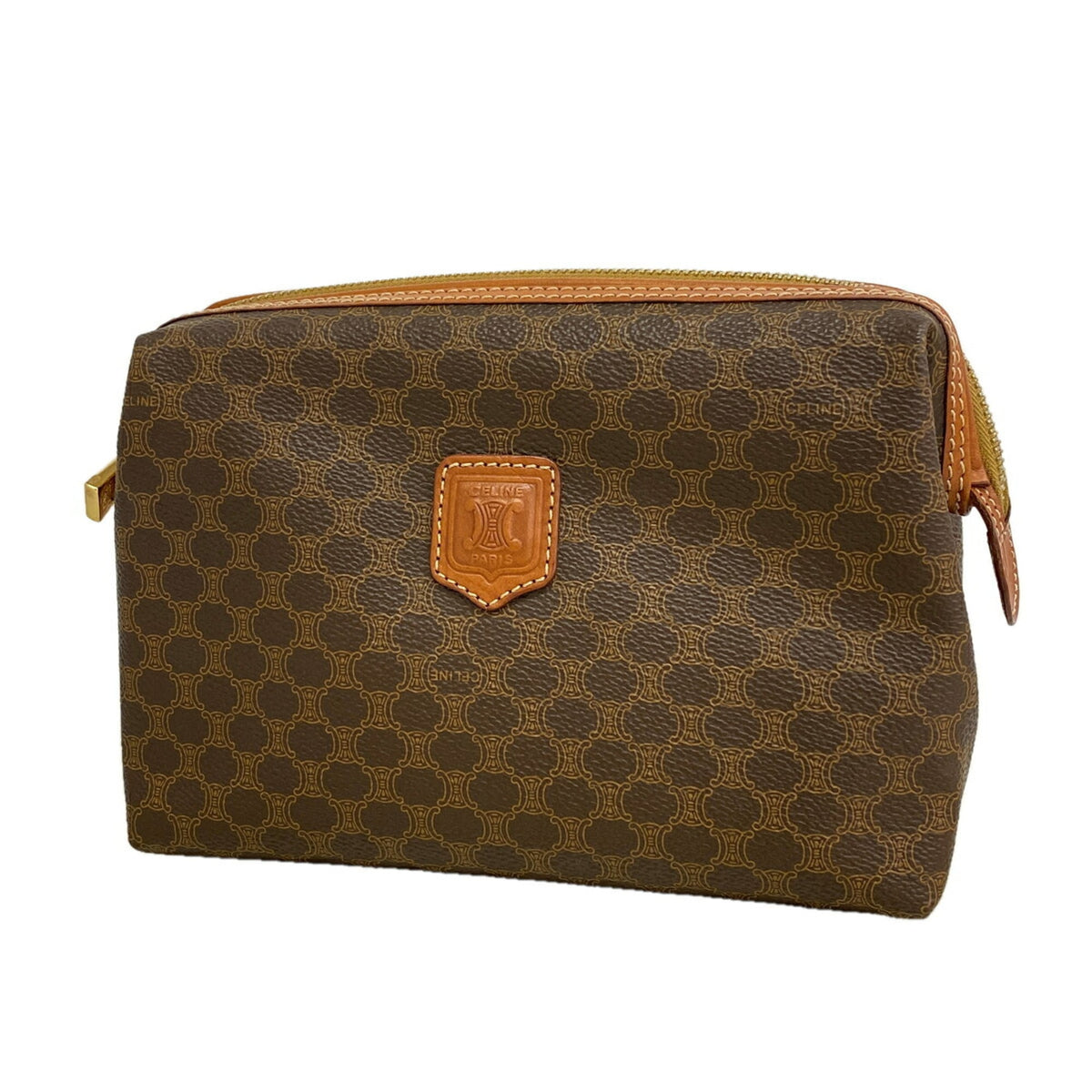 Celine Brown Pvc Pouch (Pre-Owned)