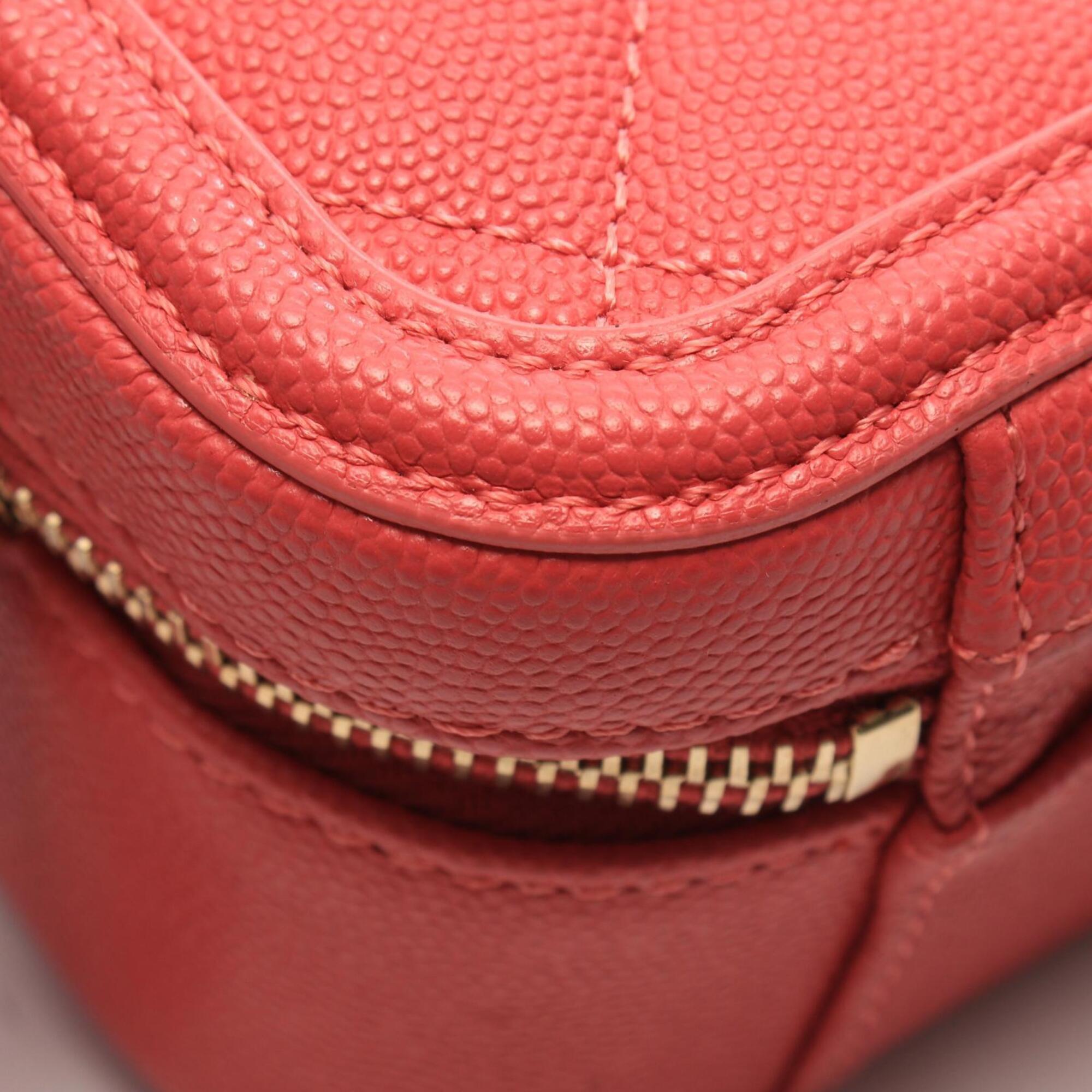 Chanel Pink Grained Calfskin Handbag Shoulder Bag (Pre-Owned)