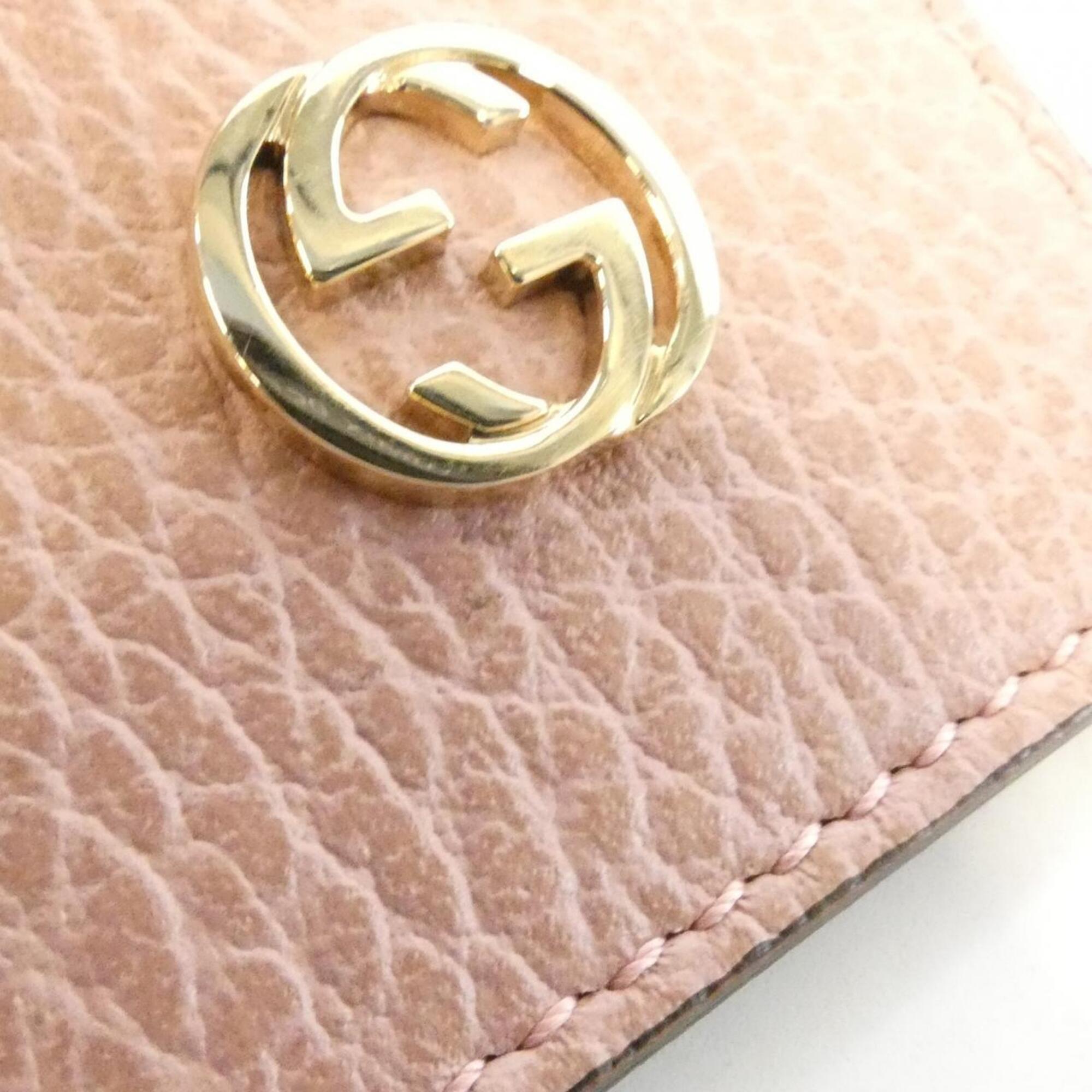 Gucci Gray Pink Leather Handbag (Pre-Owned)