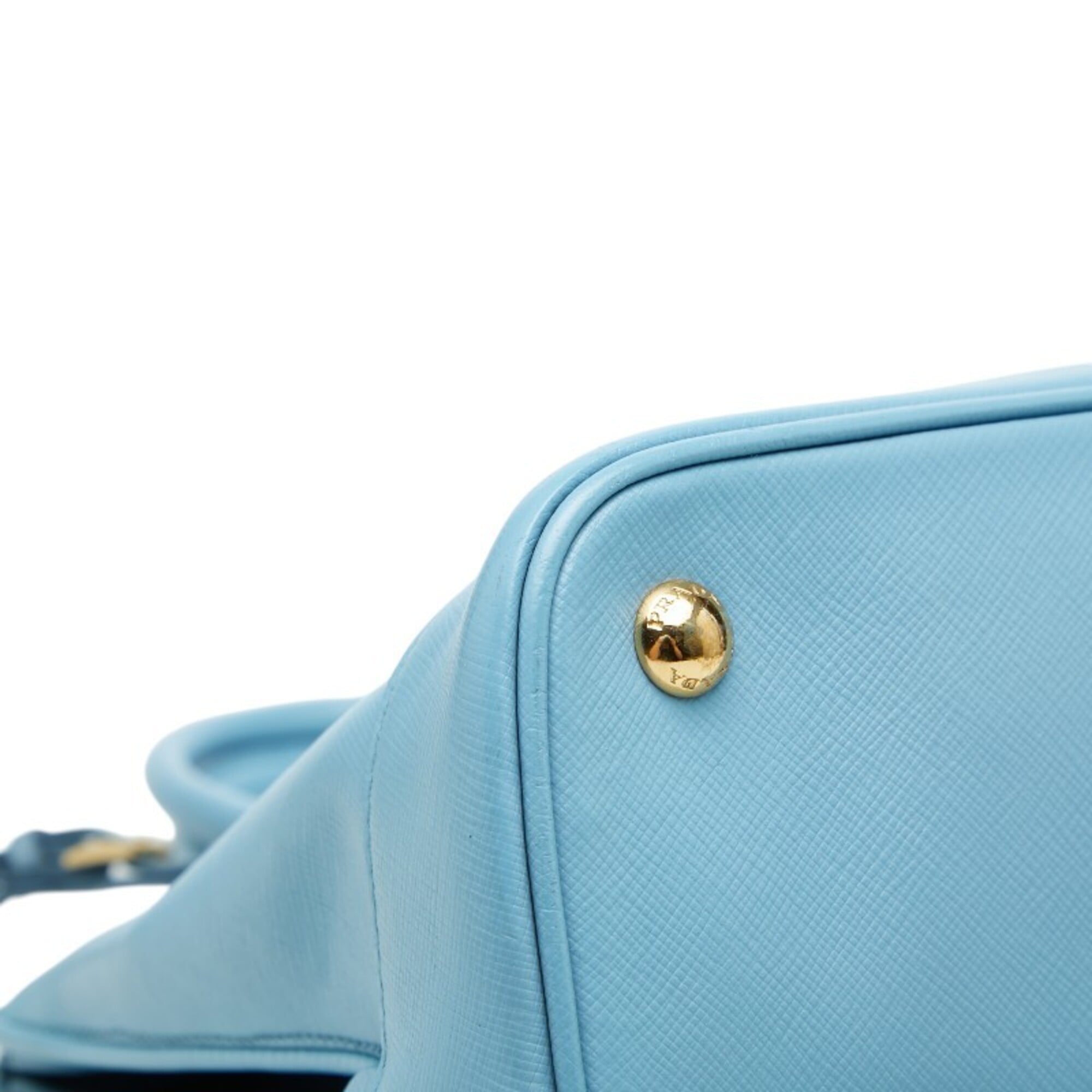 Prada Light Blue Leather Handbag (Pre-Owned)