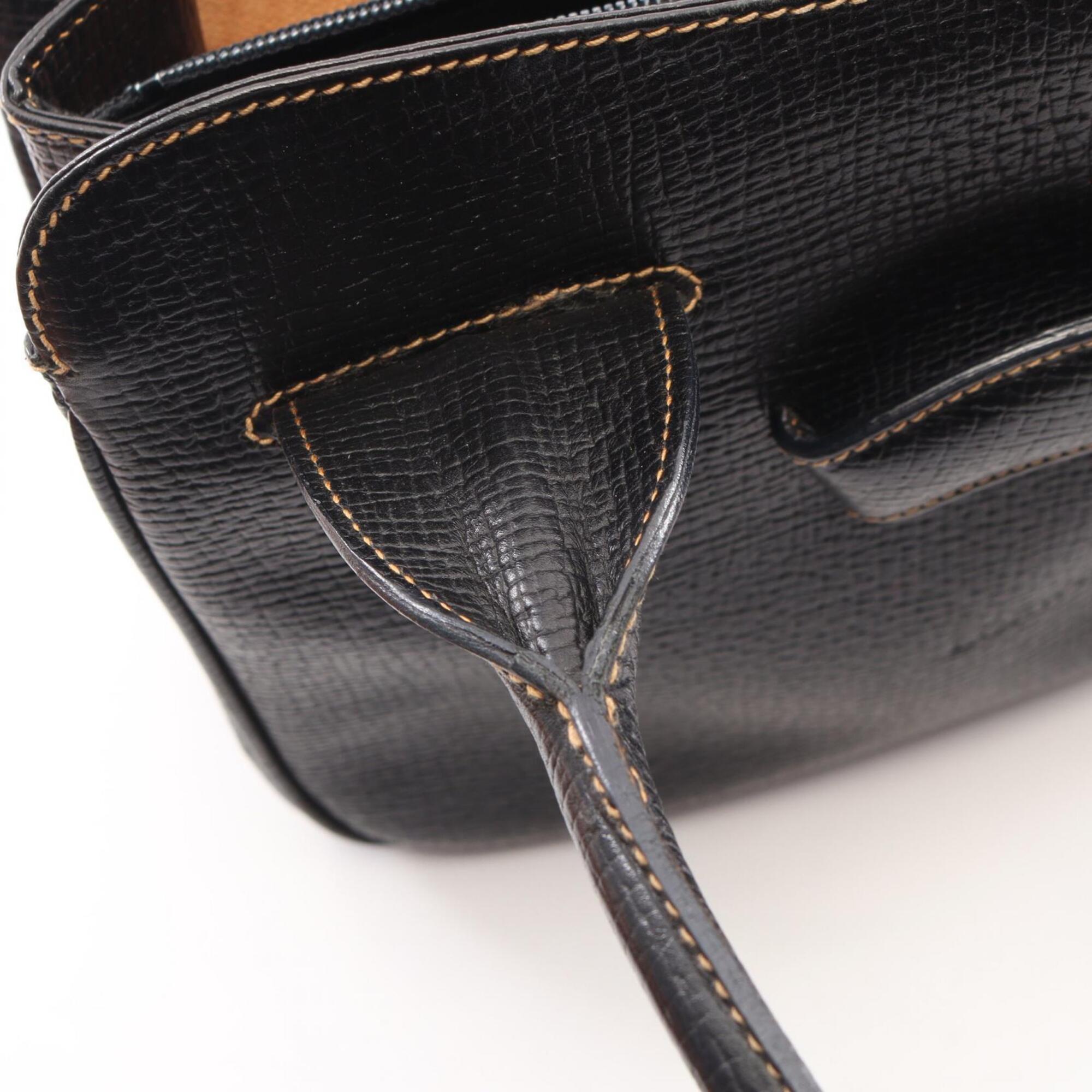 Loewe Black Leather Handbag Shoulder Bag (Pre-Owned)