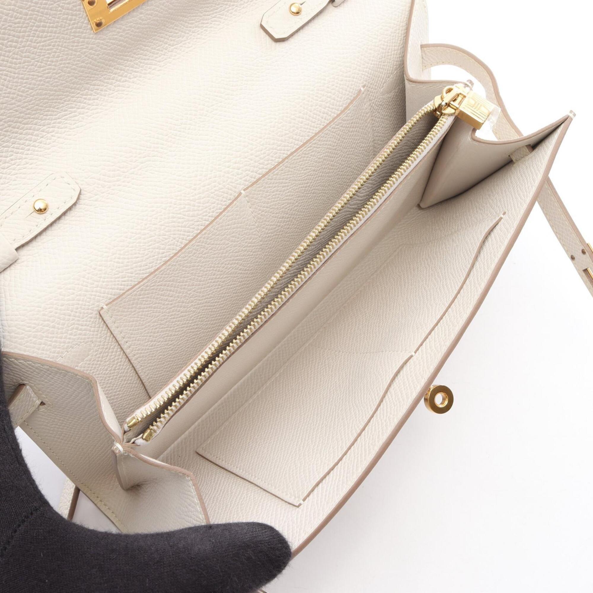 Hermes White Epsom Leather Handbag Shoulder Bag (Pre-Owned)