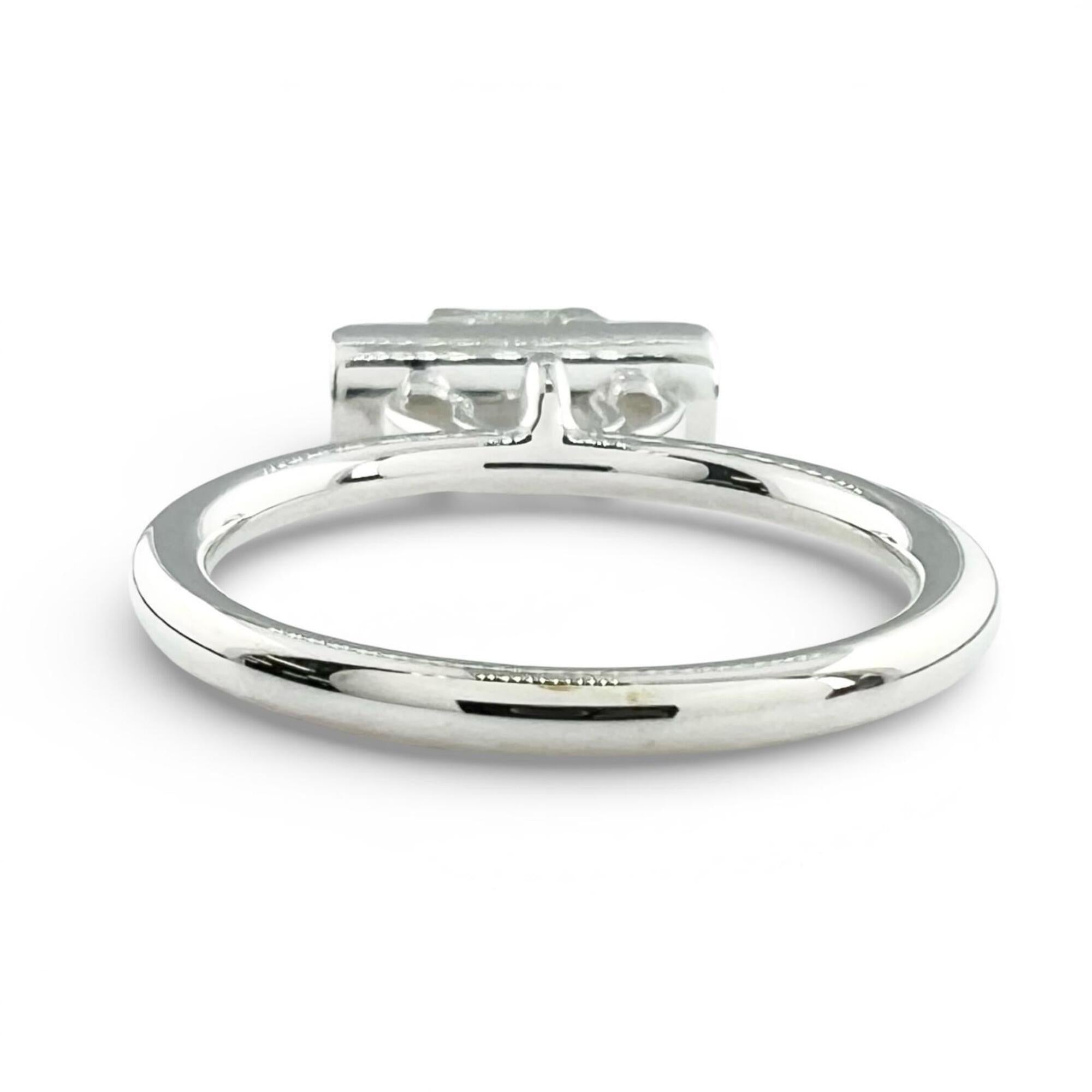 Hermes Silver Silver 925 Band Ring (Pre-Owned)