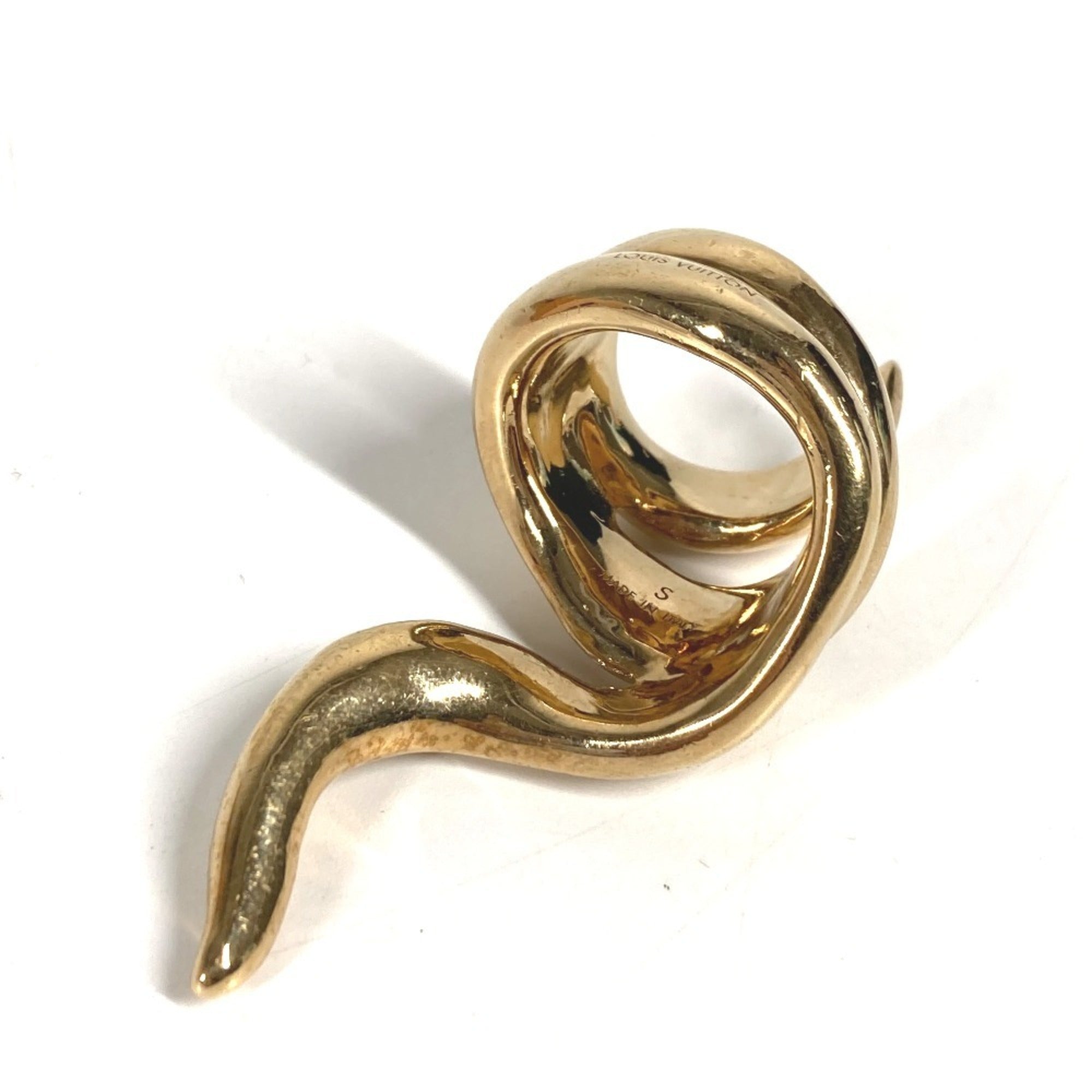 Louis Vuitton Gold Metal Band Ring (Pre-Owned)
