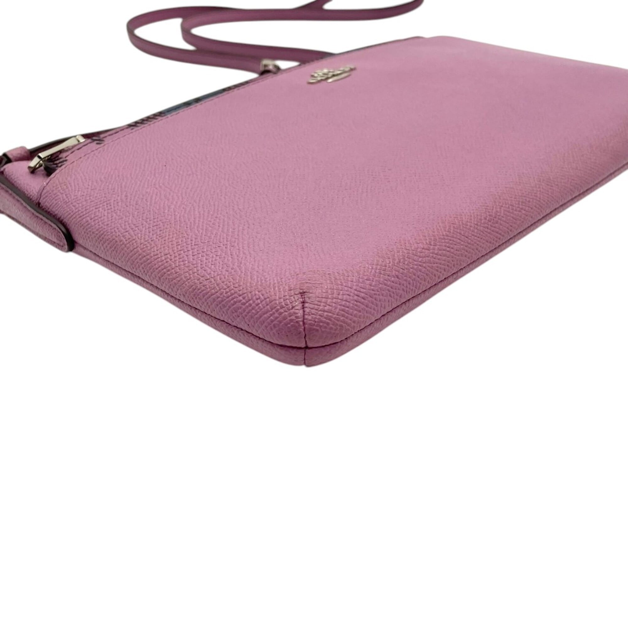 Coach Light Purple Leather Canvas Shoulder Bag (Pre-Owned)