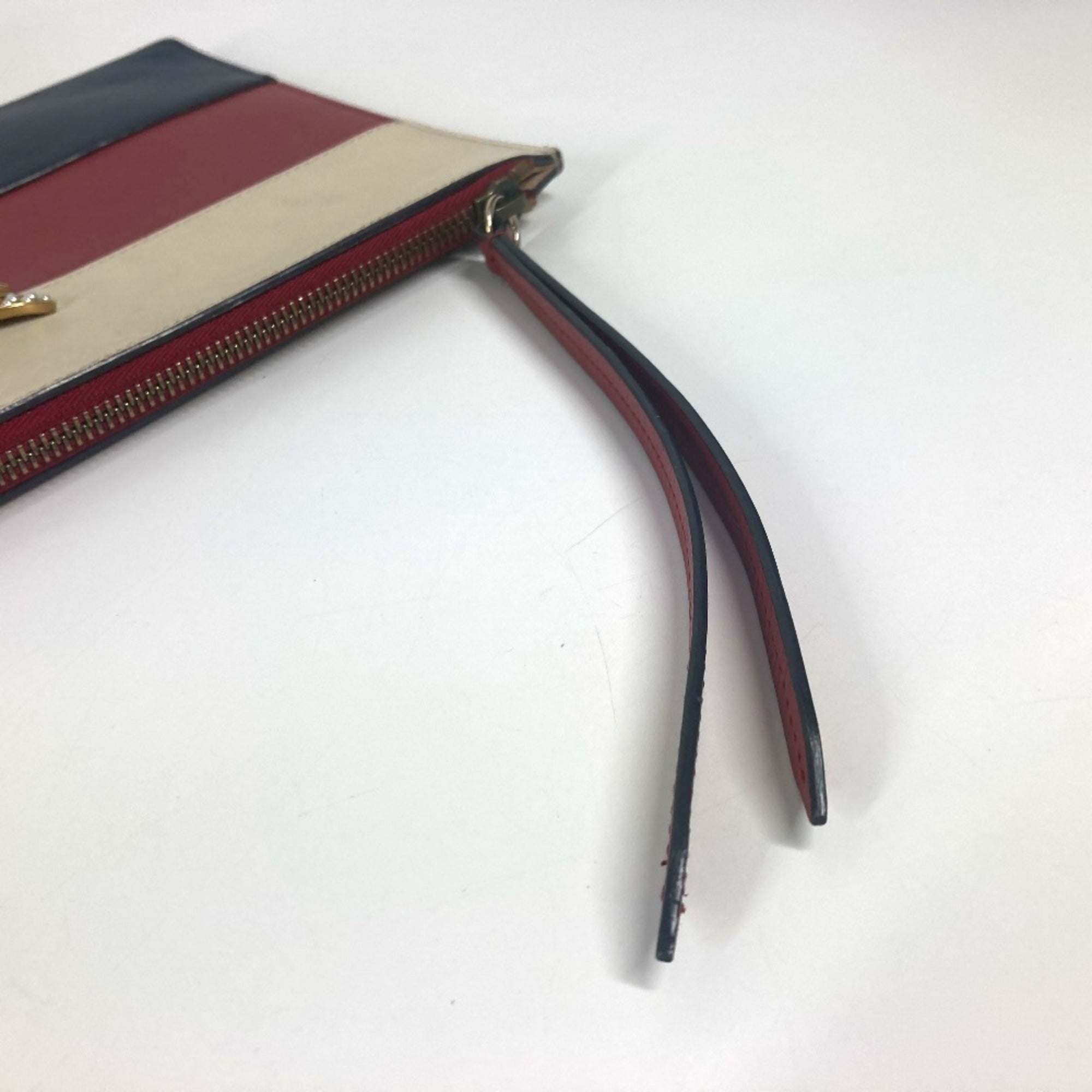 Gucci Navy Red Color Rhinestone Clutch Bag Pouch (Pre-Owned)