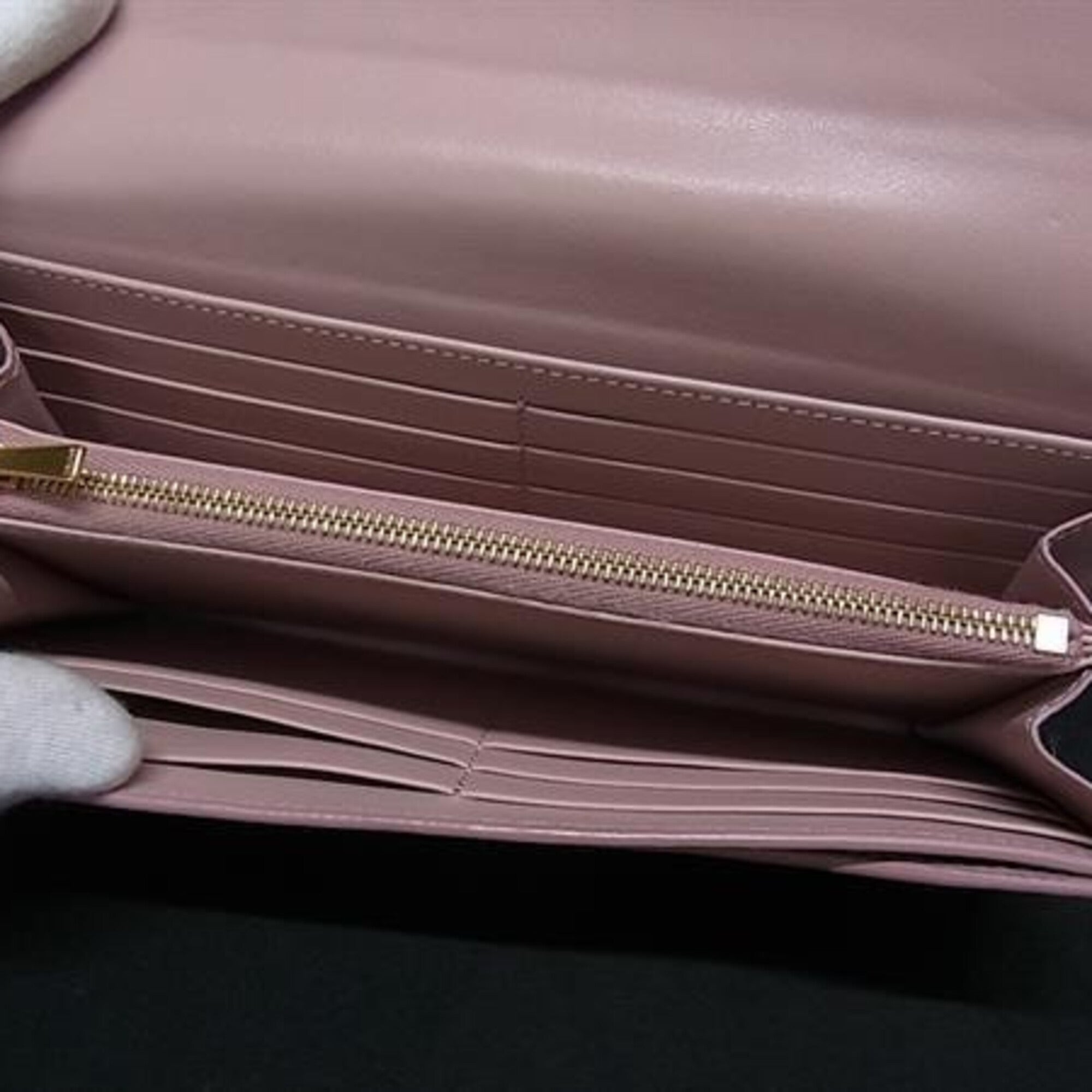 Celine Pink Leather Long Wallet (Bi-Fold) (Pre-Owned)