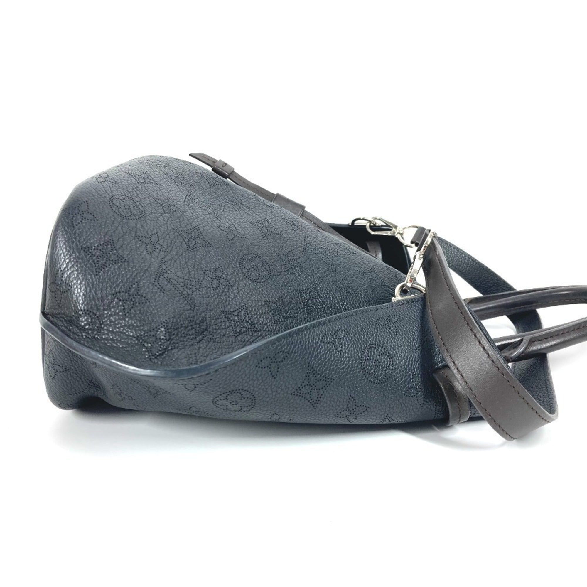 Louis Vuitton Black Noir Monogram Mahina Leather Leather Handbag Shoulder Bag Tote Bag (Pre-Owned)