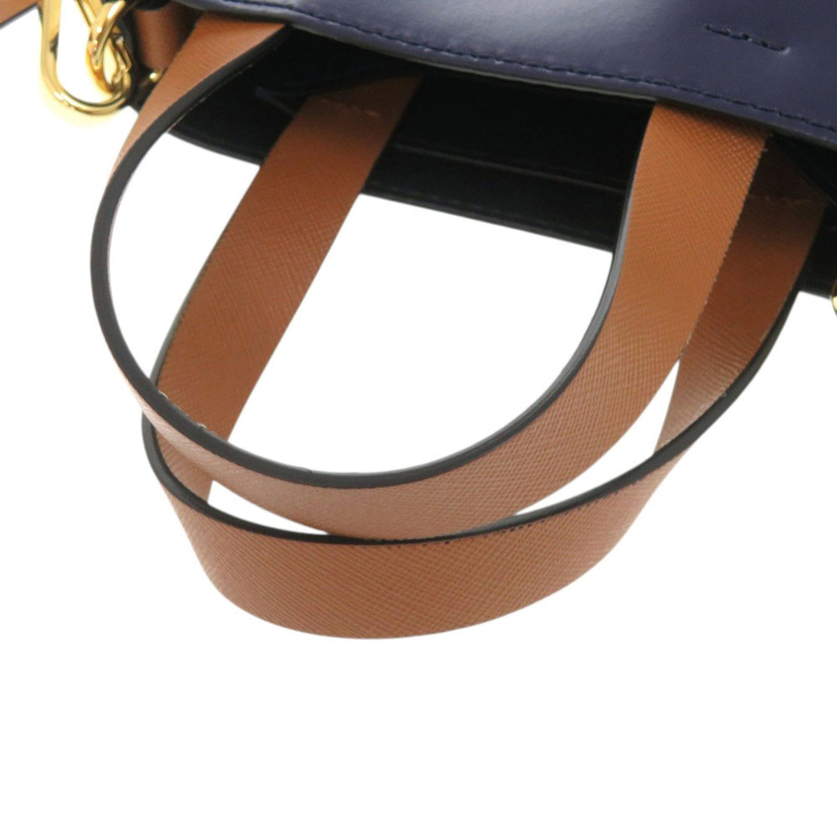 Marni Brown Navy Leather Handbag (Pre-Owned)