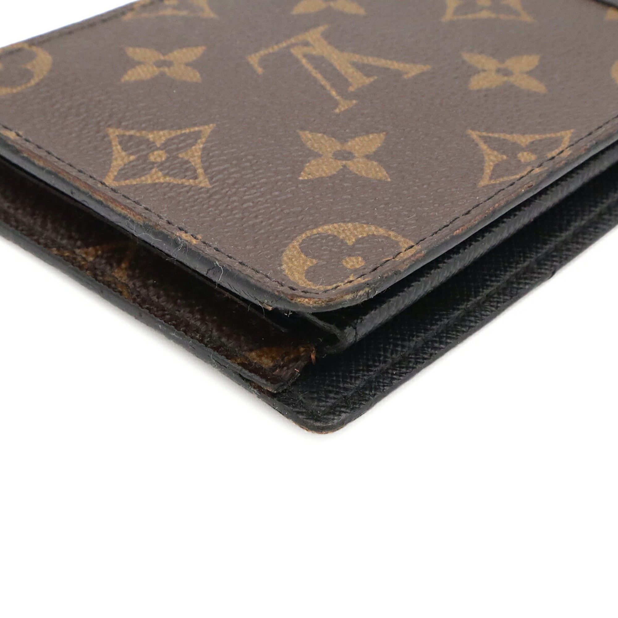 Louis Vuitton Black Brown Galle Monogram Canvas Wallet (Bi-Fold) (Pre-Owned)