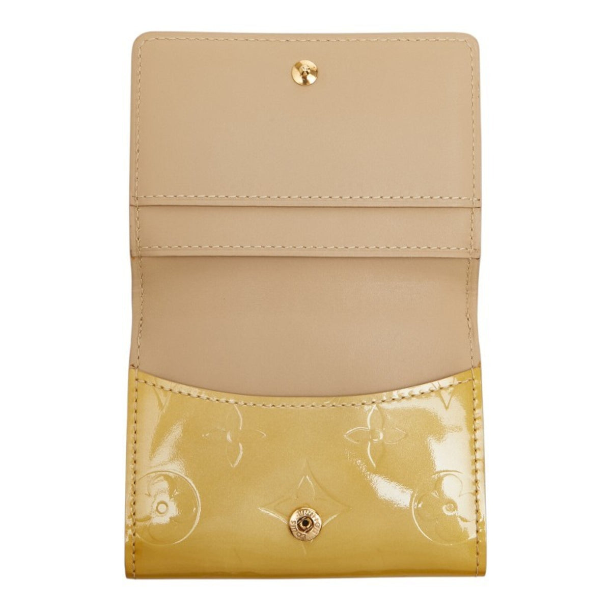 Louis Vuitton Beige Patent Leather Wallet (Bi-Fold) (Pre-Owned)