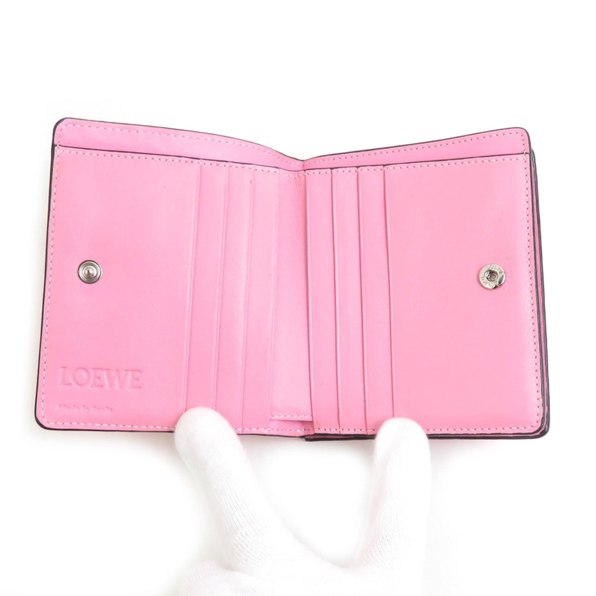Loewe Pink Coated Canvas Wallet (Bi-Fold) (Pre-Owned)