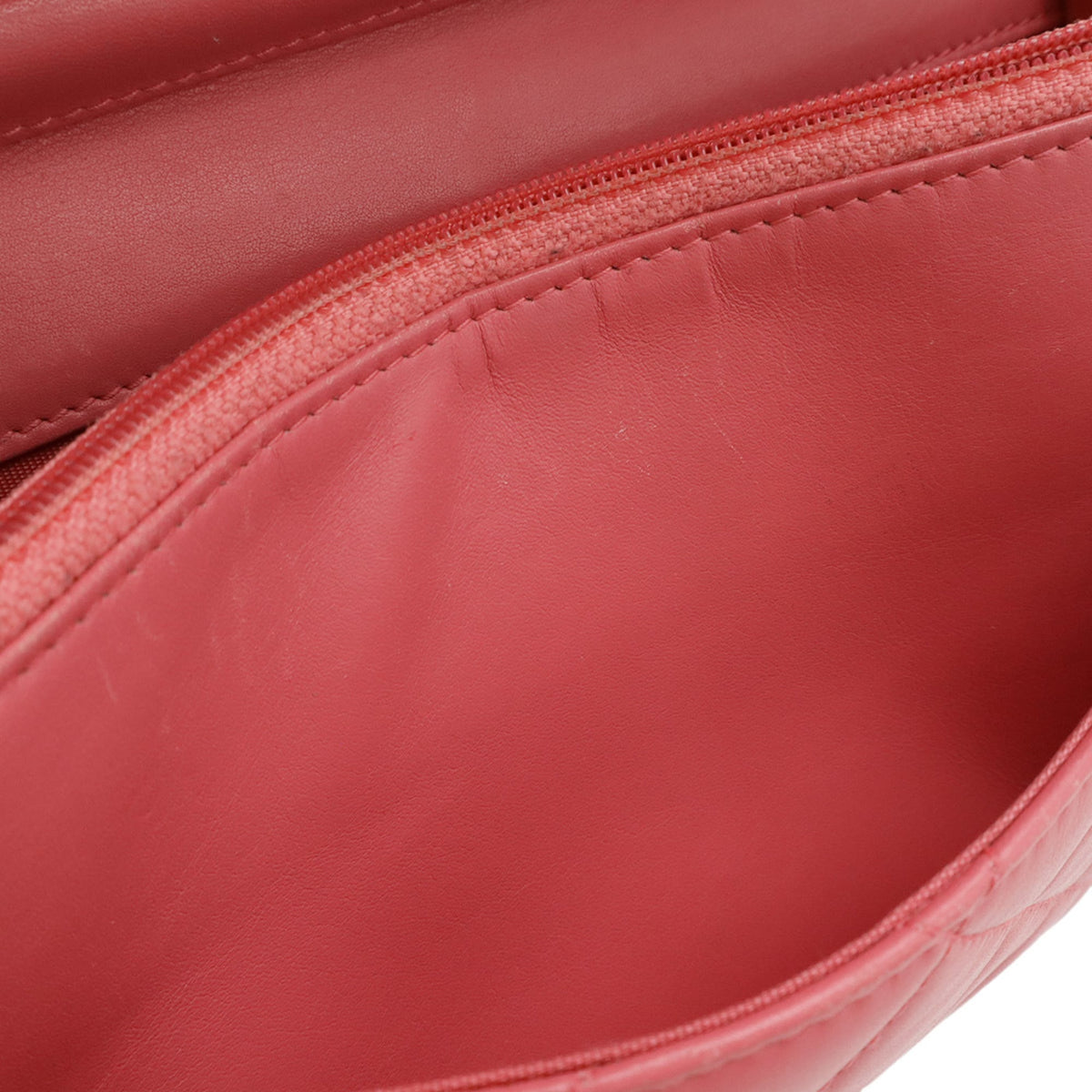 Chanel Pink Pink Red Red Color Leather Chain/Shoulder Wallet (Pre-Owned)