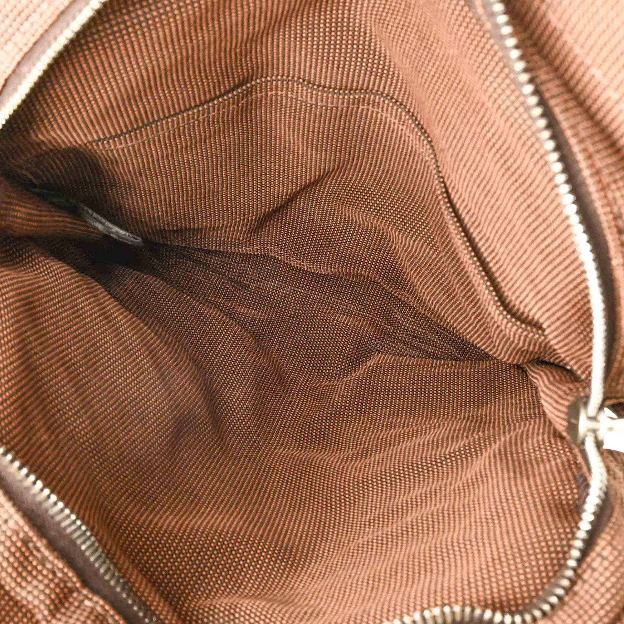 Hermes Her Line Brown Nylon Canvas Backpack (Pre-Owned)