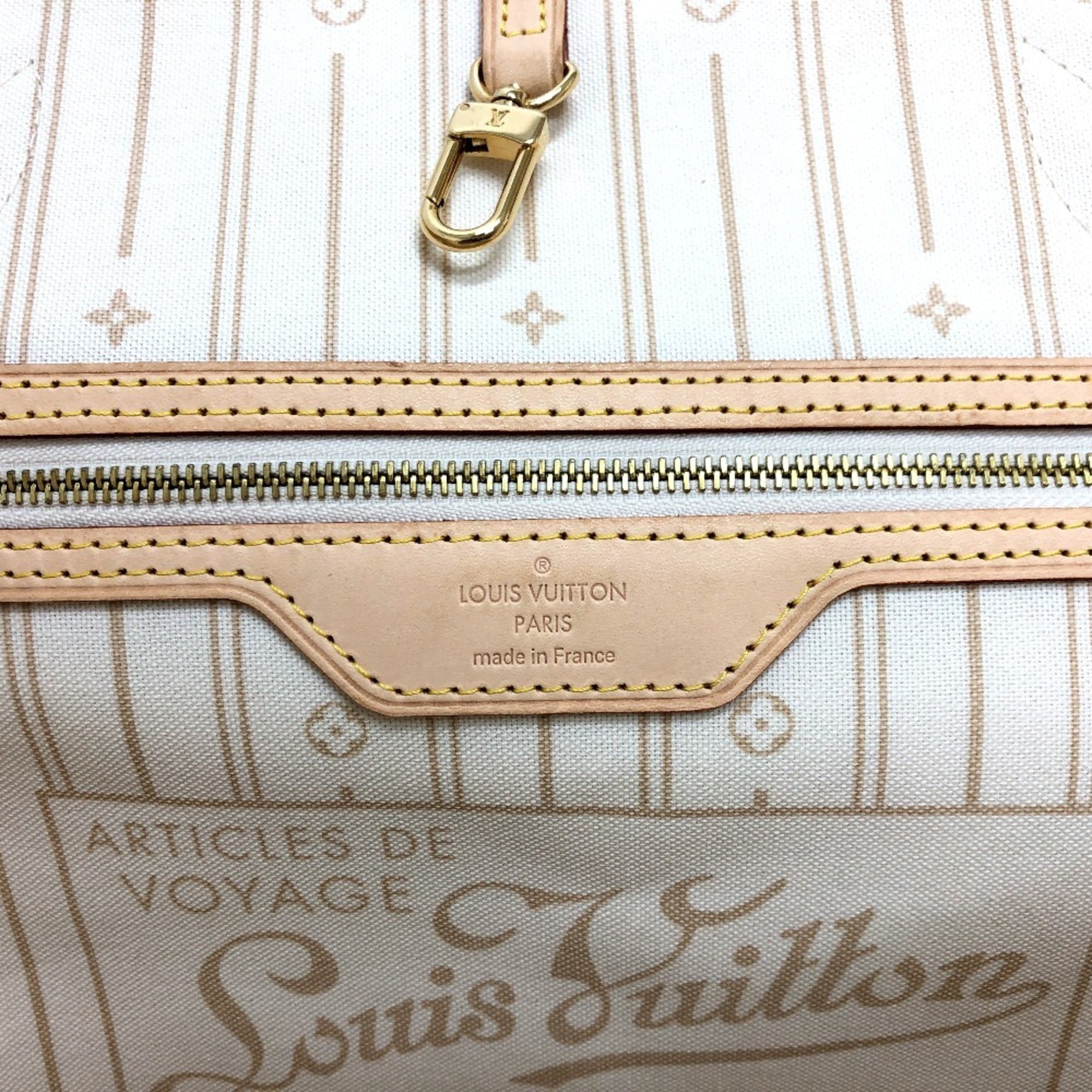 Louis Vuitton Azur White Damier Azur Shoulder Bag Tote Bag (Pre-Owned)