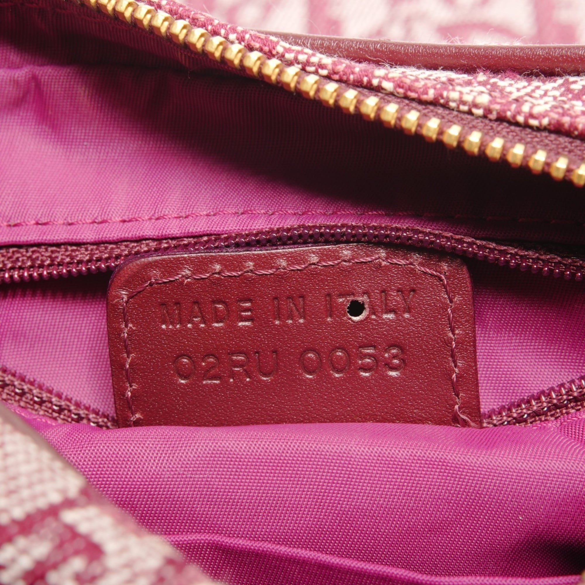 Christian Dior Trotter Red Color Canvas Shoulder Bag (Pre-Owned)