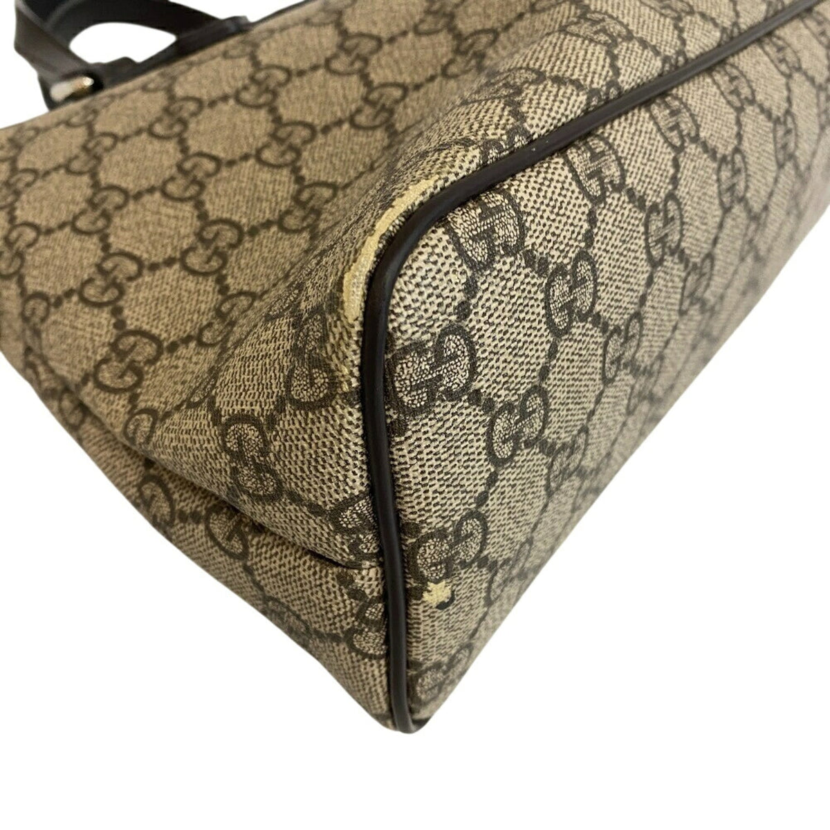 Gucci Beige Pvc Handbag Shoulder Bag (Pre-Owned)