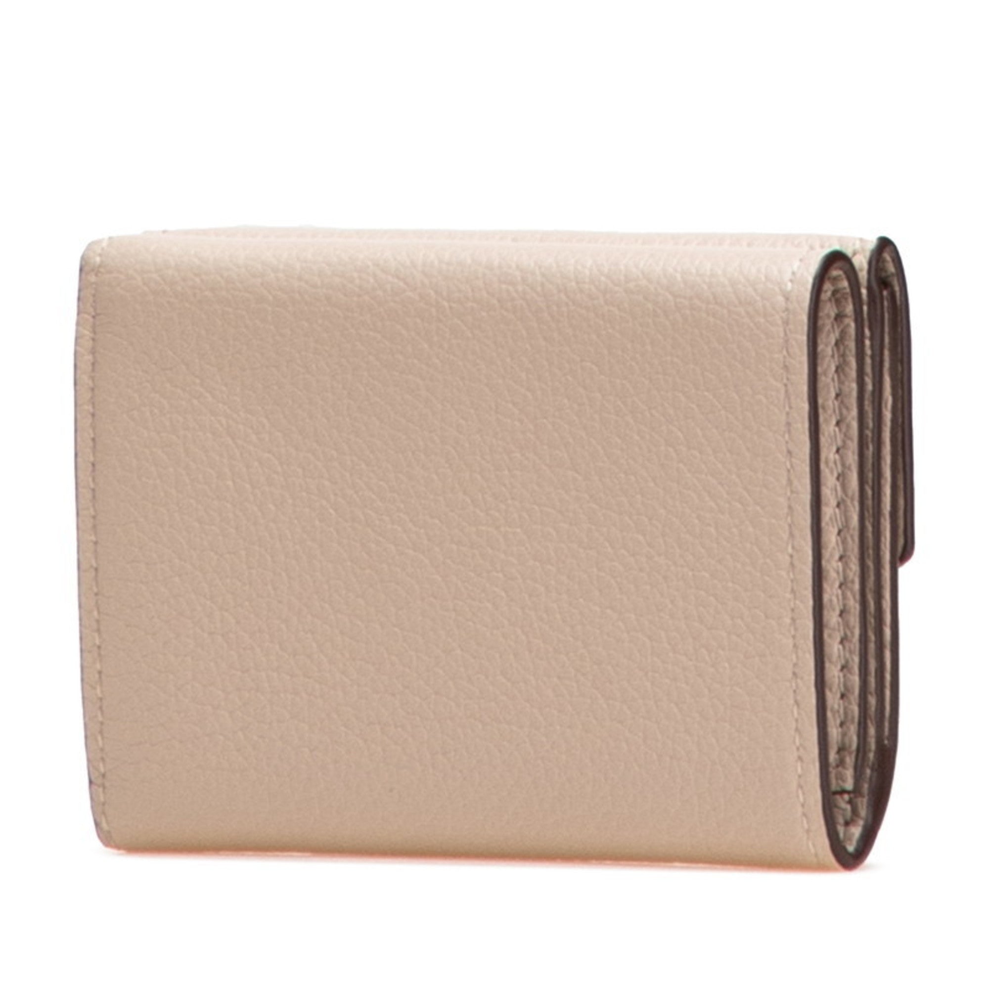Louis Vuitton Grayish Leather Wallet (Tri-Fold) (Pre-Owned)