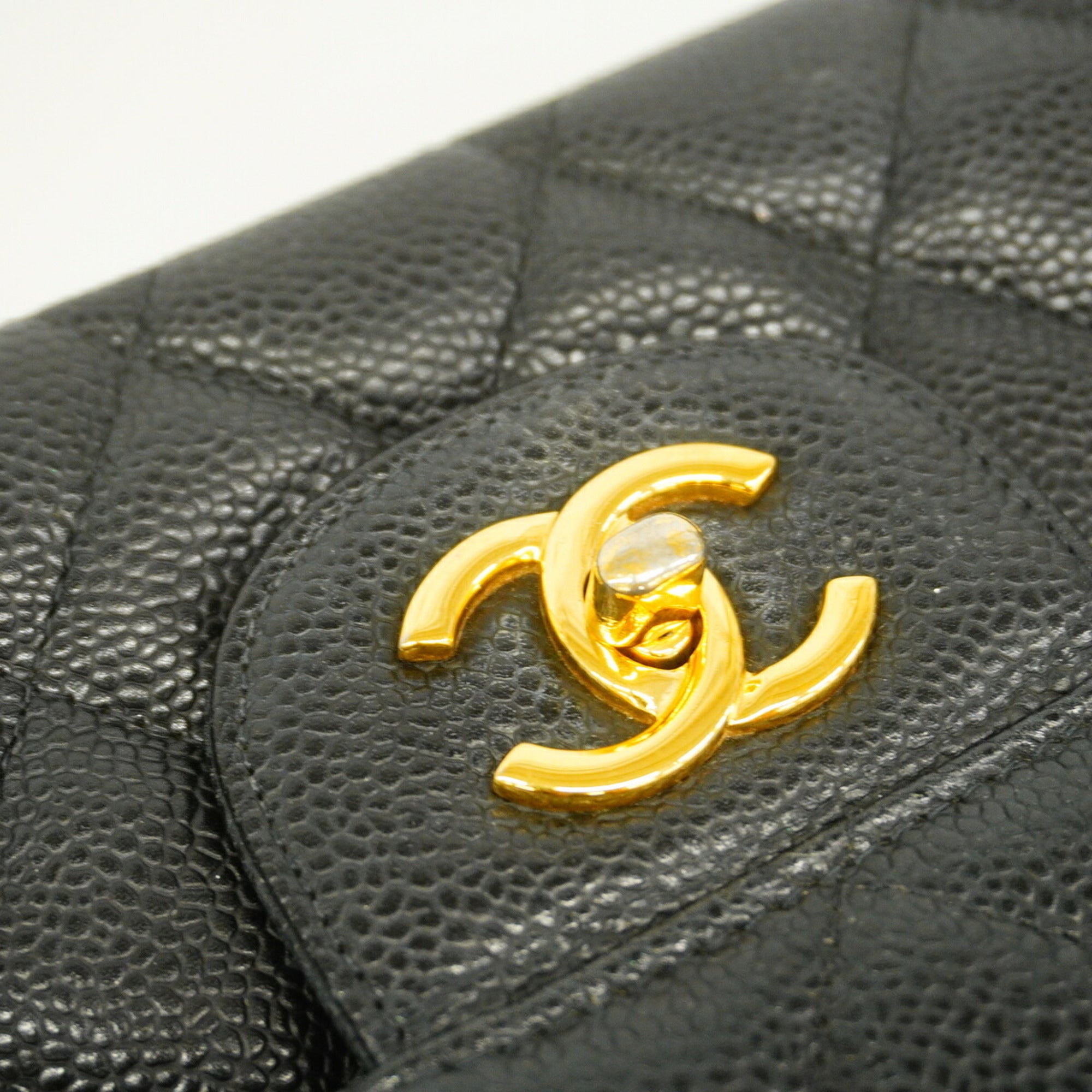Chanel Brown Grained Calfskin Shoulder Bag (Pre-Owned)