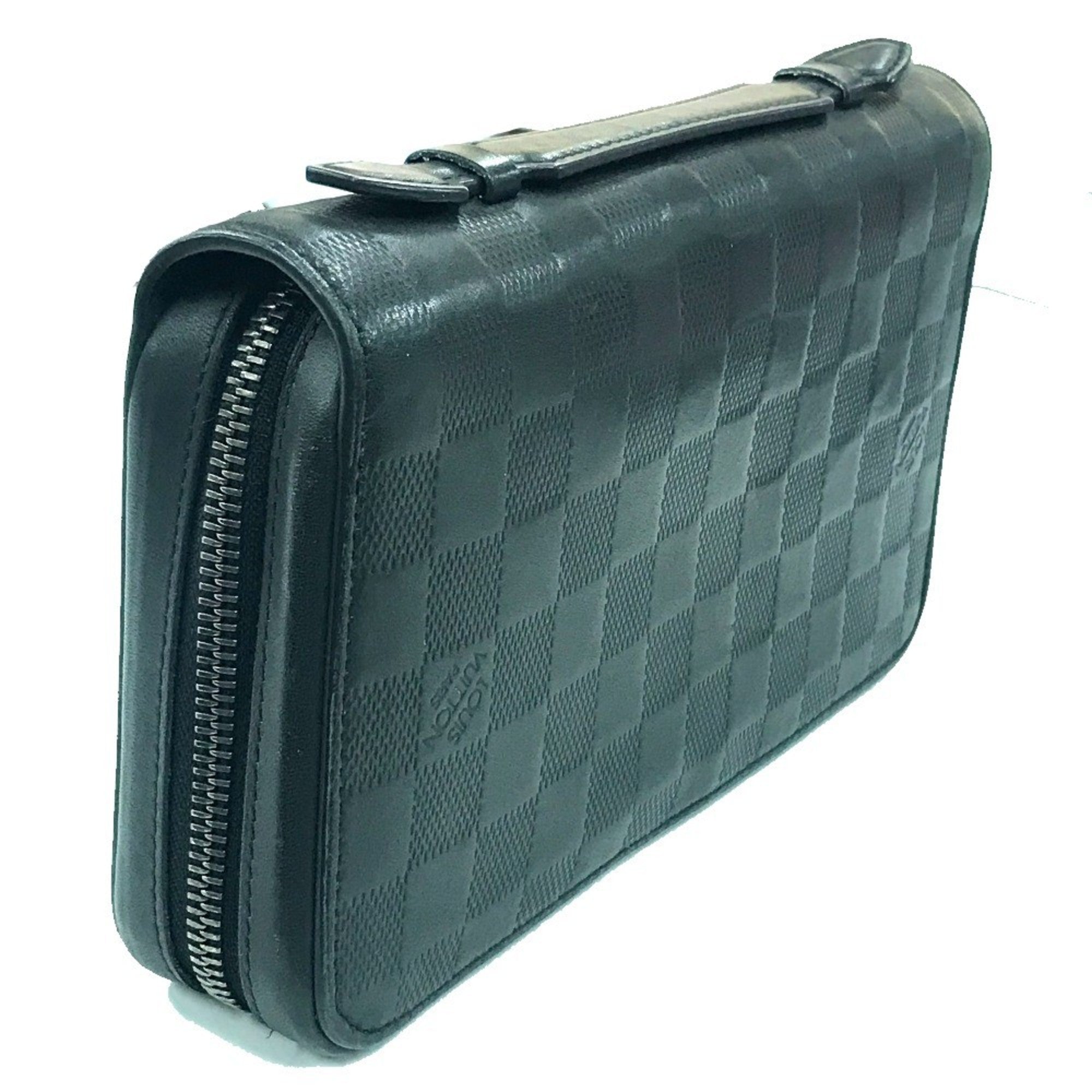 Louis Vuitton Black Noir Damier Infini Leather Coin Purse/Coin Case (Pre-Owned)