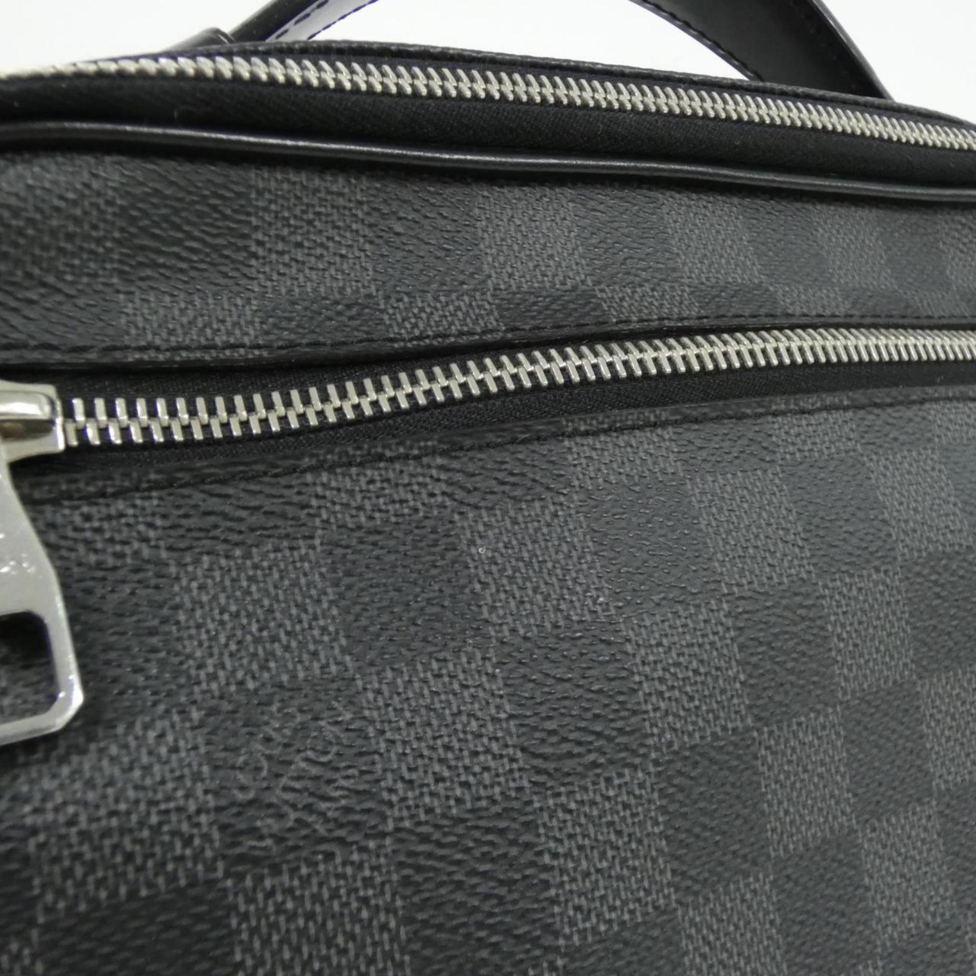 Louis Vuitton Dark Gray Graphite Coated Canvas Shoulder Bag (Pre-Owned)