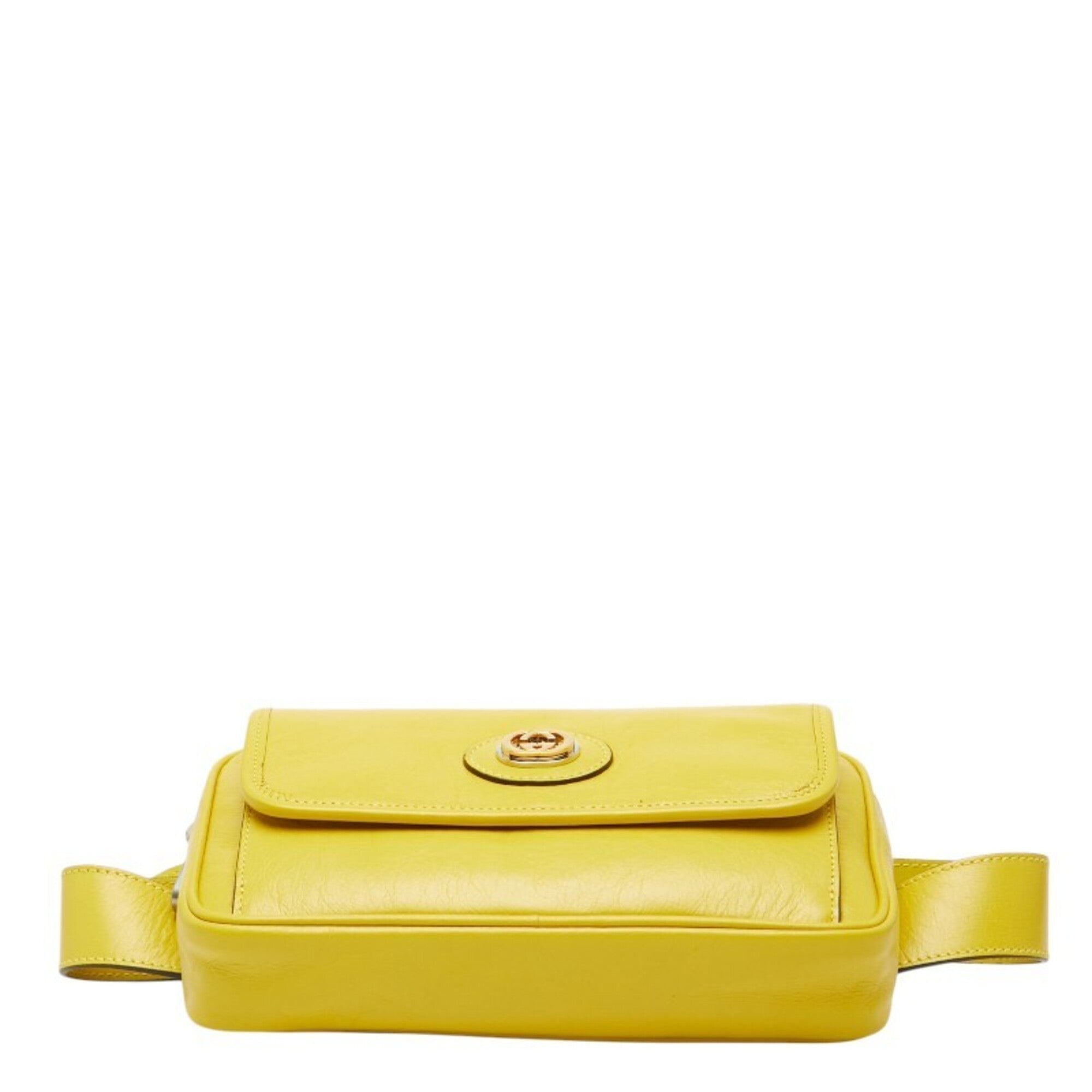 Gucci Yellow Leather Fanny Pack (Pre-Owned)