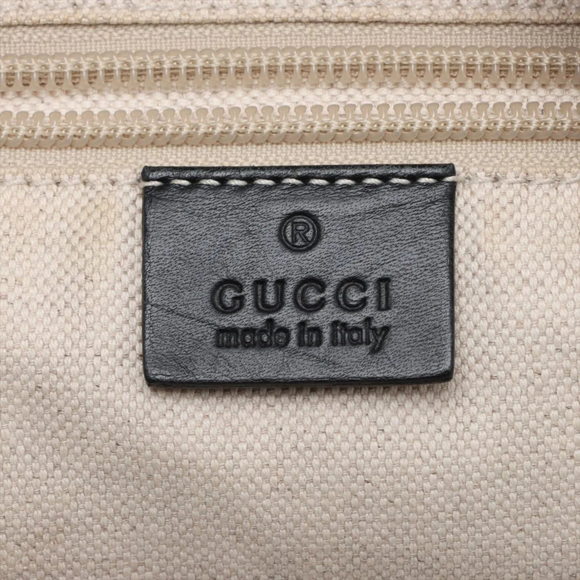 Gucci Black Leather Nylon Backpack (Pre-Owned)