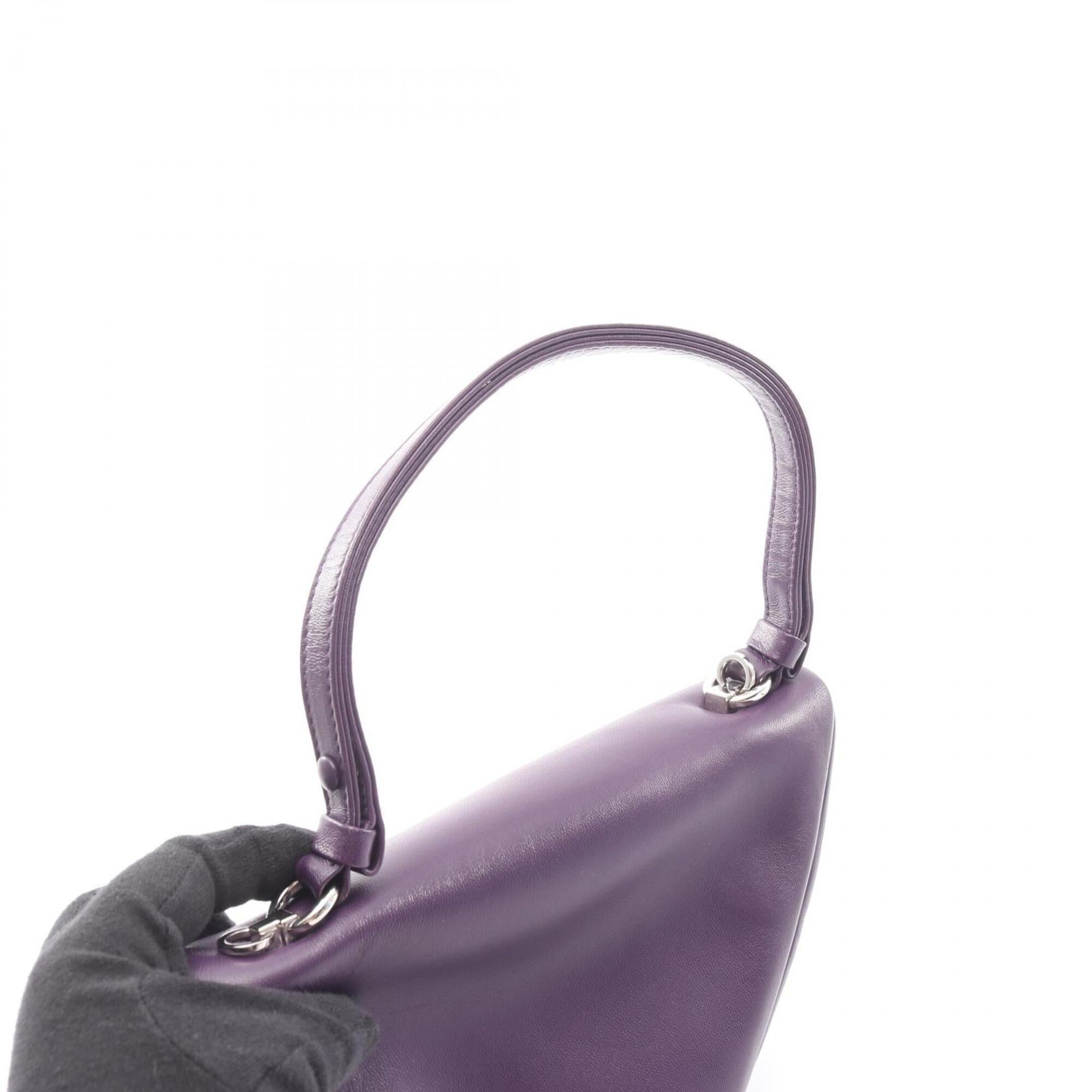 Prada Purple Leather Handbag (Pre-Owned)