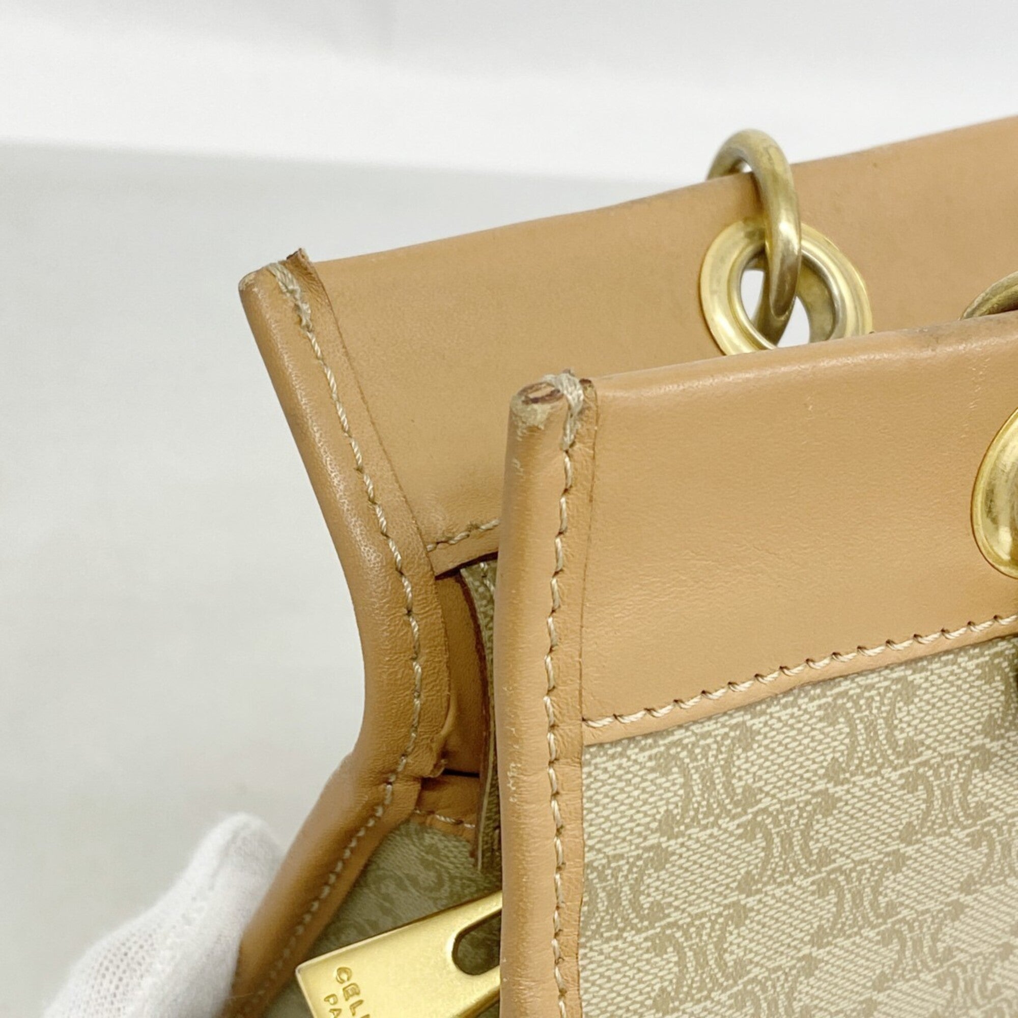 Celine Brown Pvc Handbag (Pre-Owned)