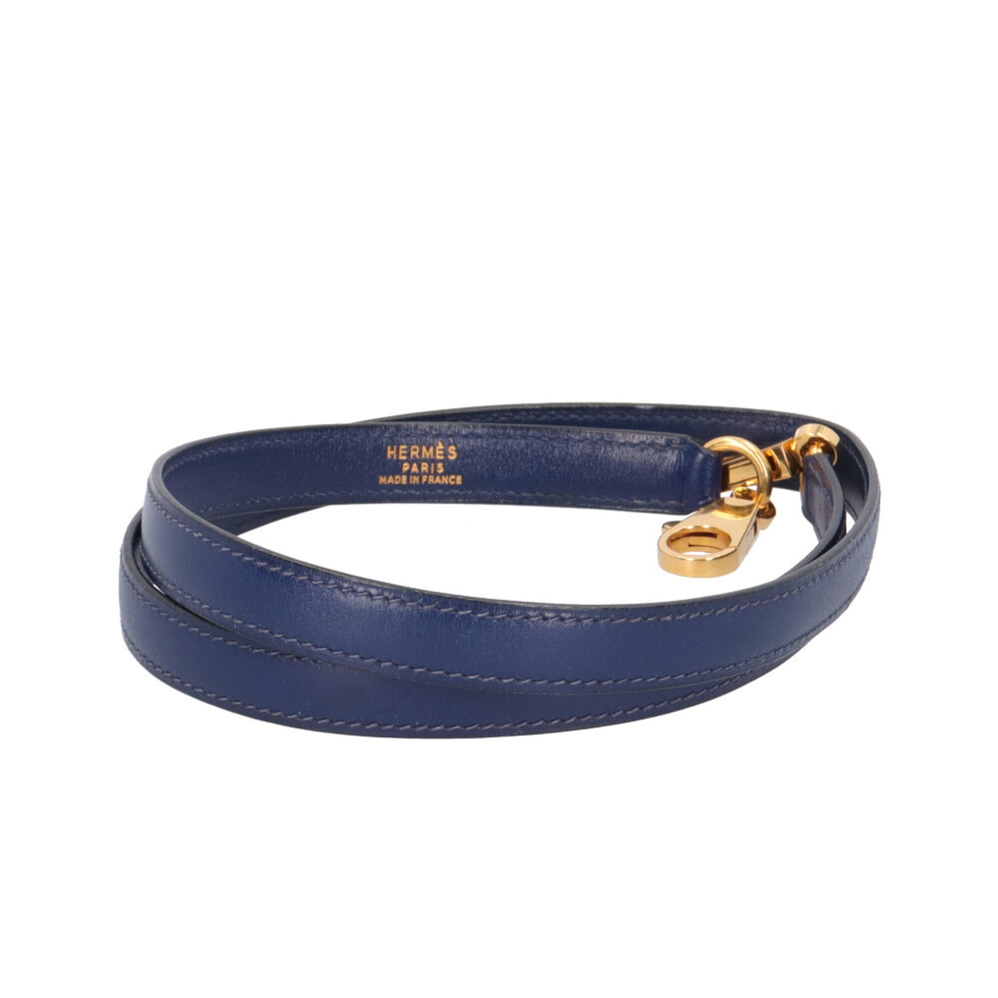 Hermes Bleu Saphir Navy Box Calf Leather Shoulder Bag (Pre-Owned)